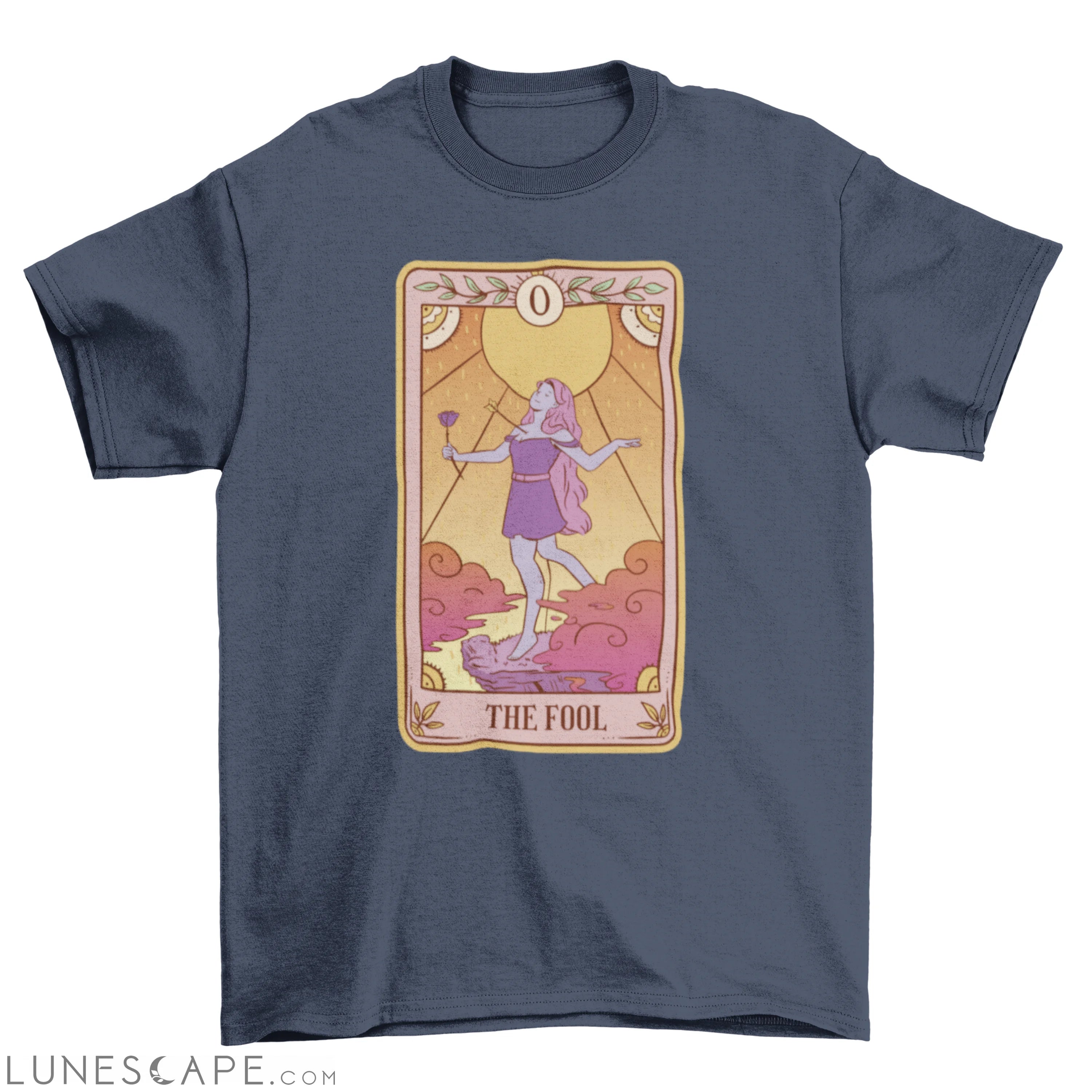 Girl with arrow to heart tarot card t-shirt LUNESCAPE