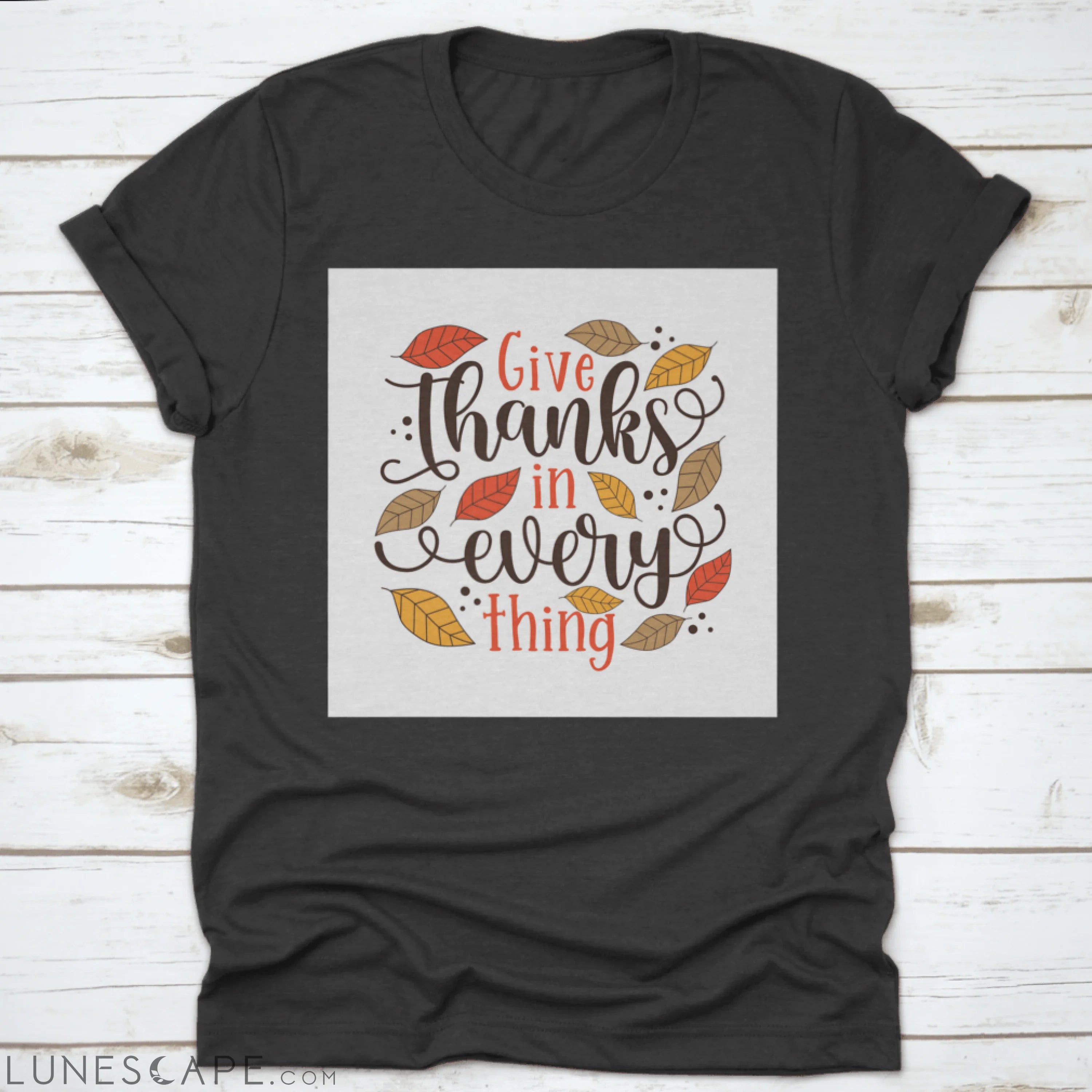 Give Thanks In Everything - Hand Drawn Illustration With Hand LUNESCAPE