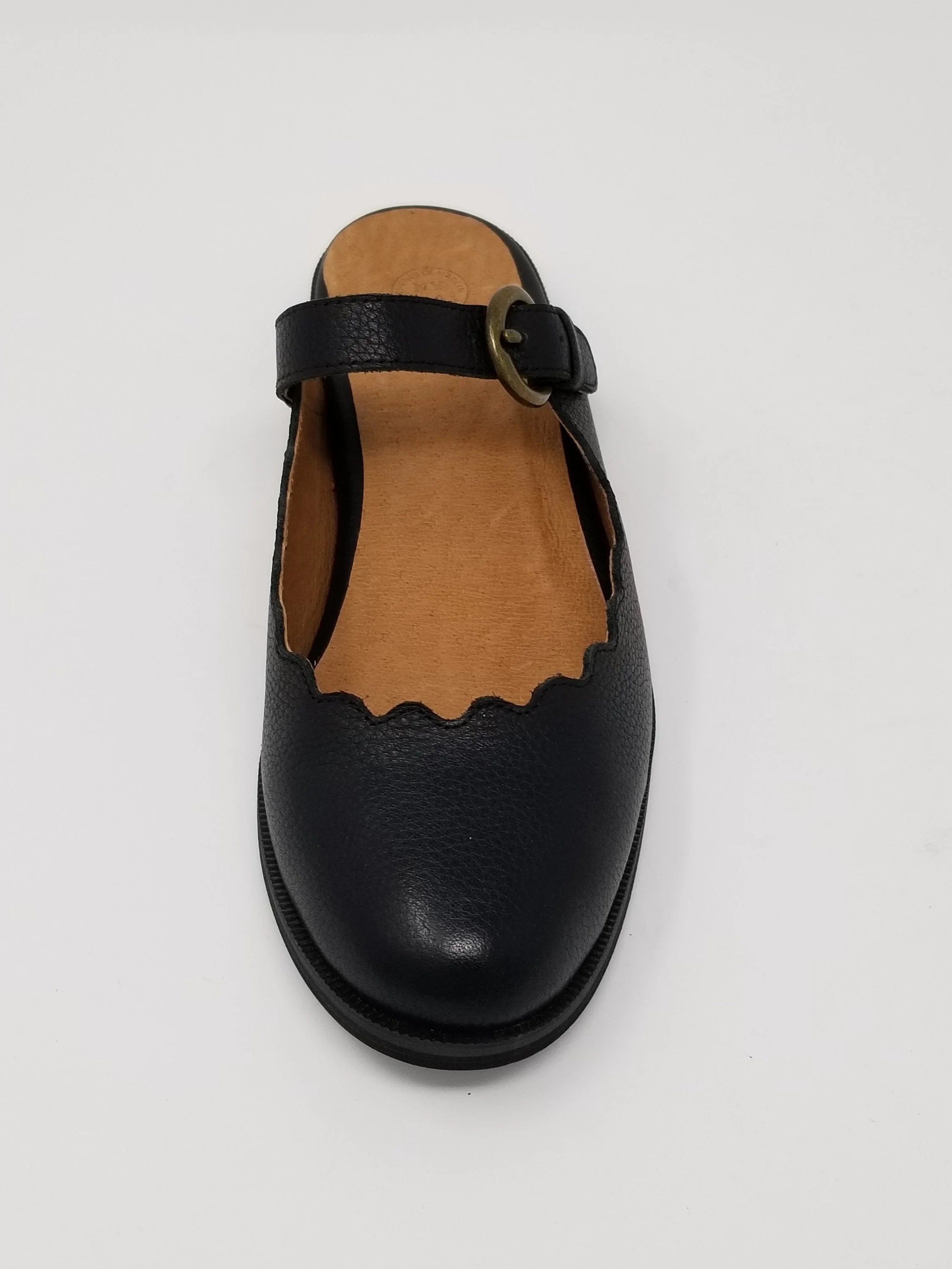 Glendale Mary-Jane Scalloped  Ballerina Flat LUNESCAPE