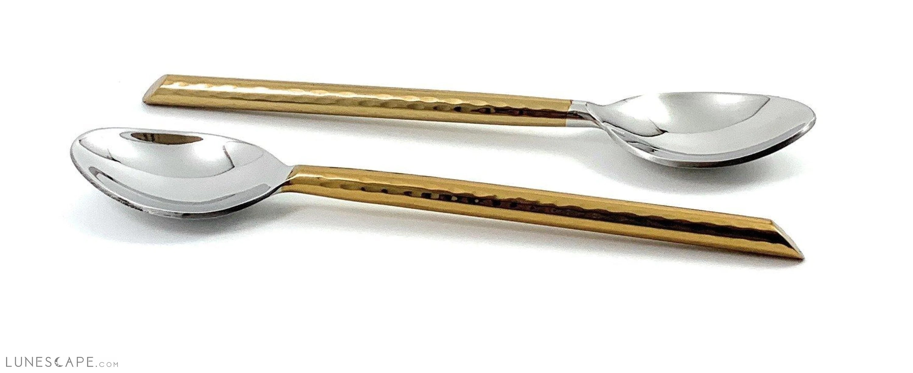 Gold Dessert Teaspoons -  6 Piece Set LUNESCAPE