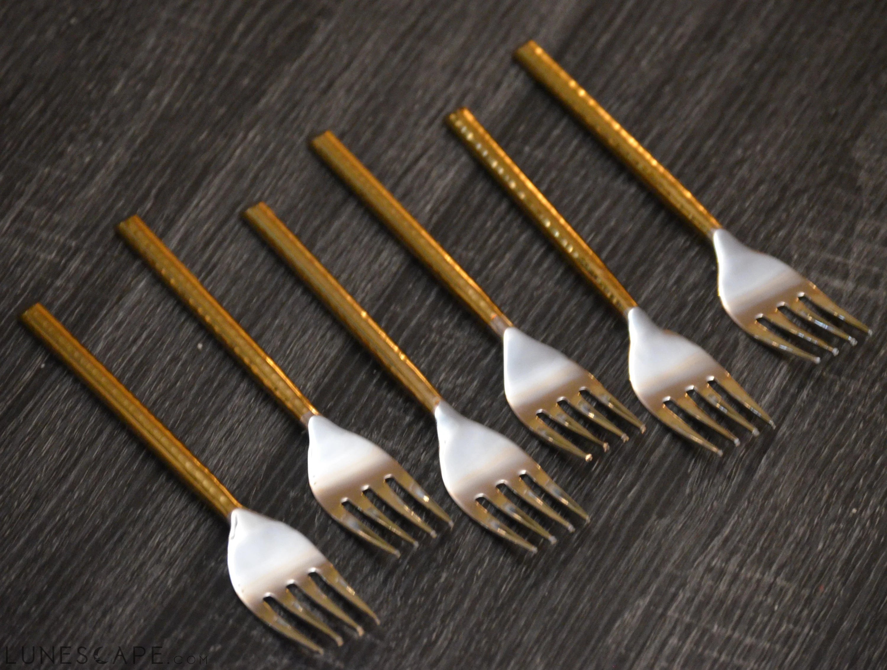 Gold Dinner Forks - 6 Piece Set LUNESCAPE