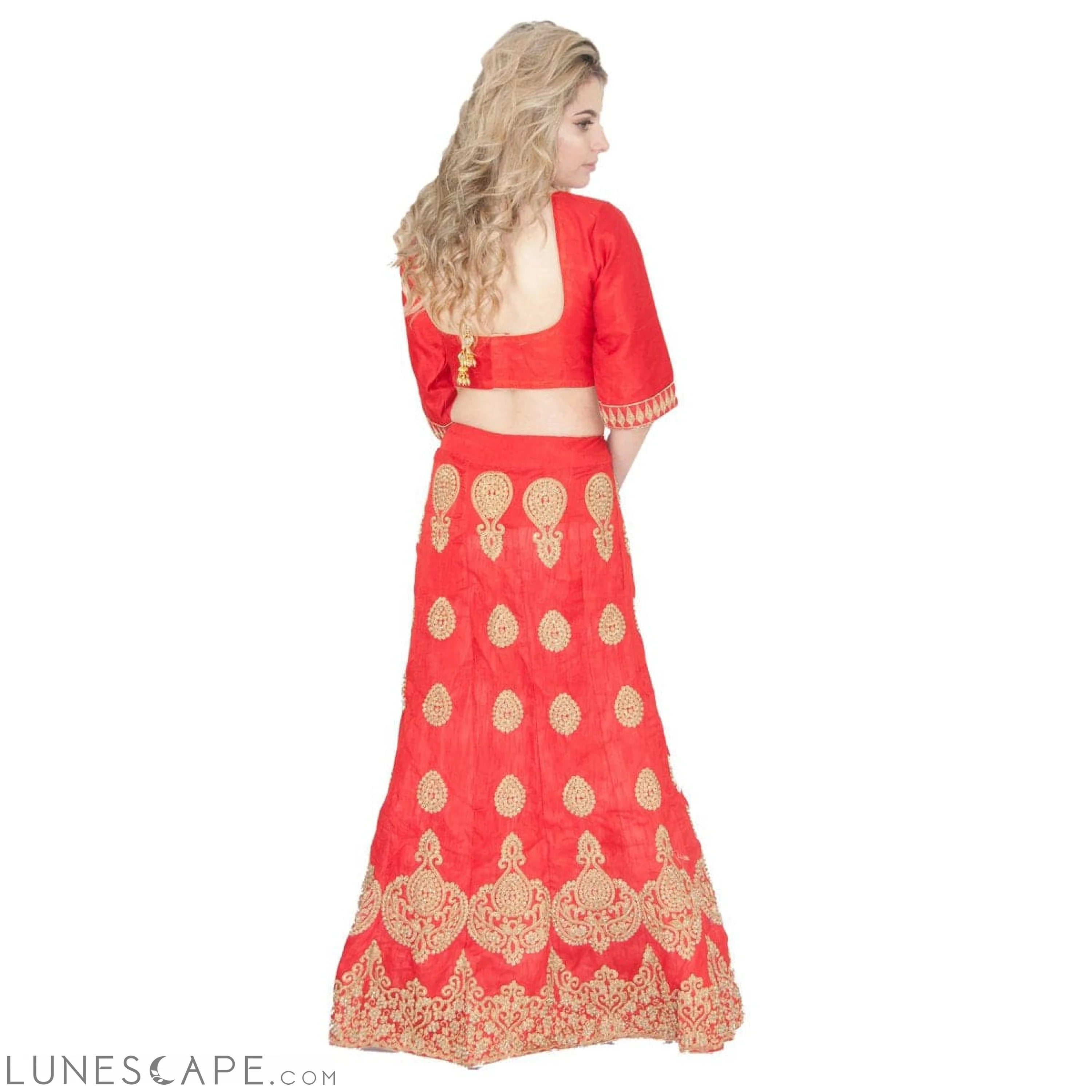 Gold Embroidered Lehenga Choli LUNESCAPE