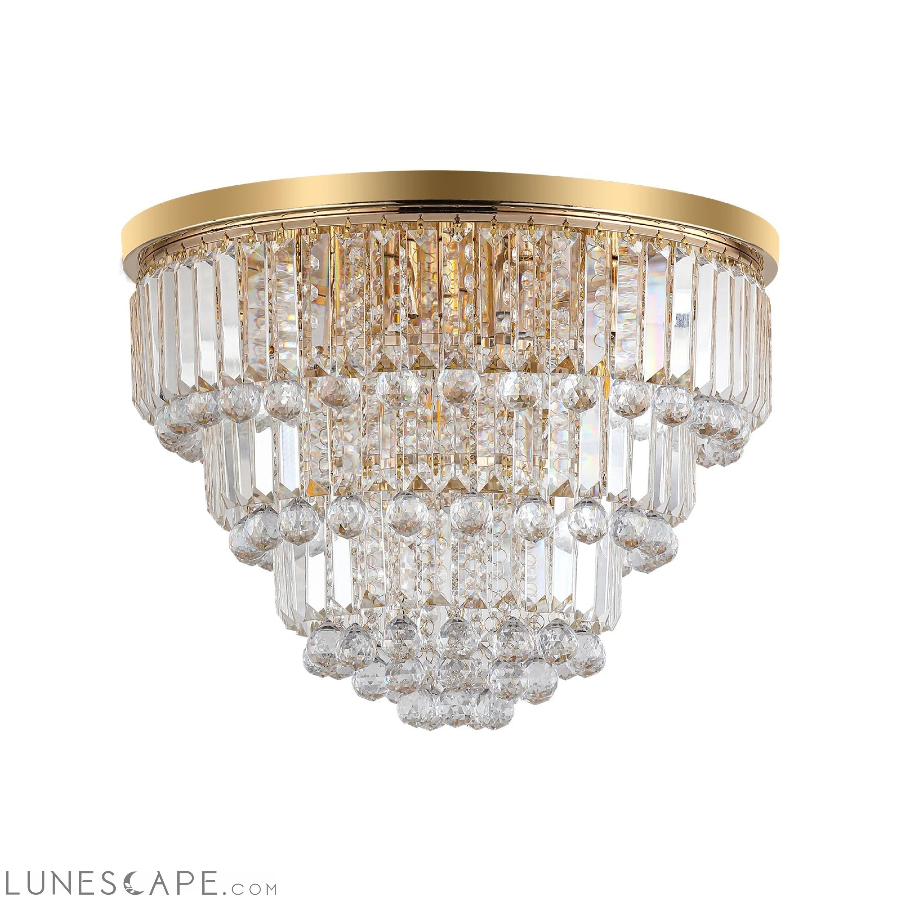 Gold luxury modern style crystal lights,large ceiling LUNESCAPE
