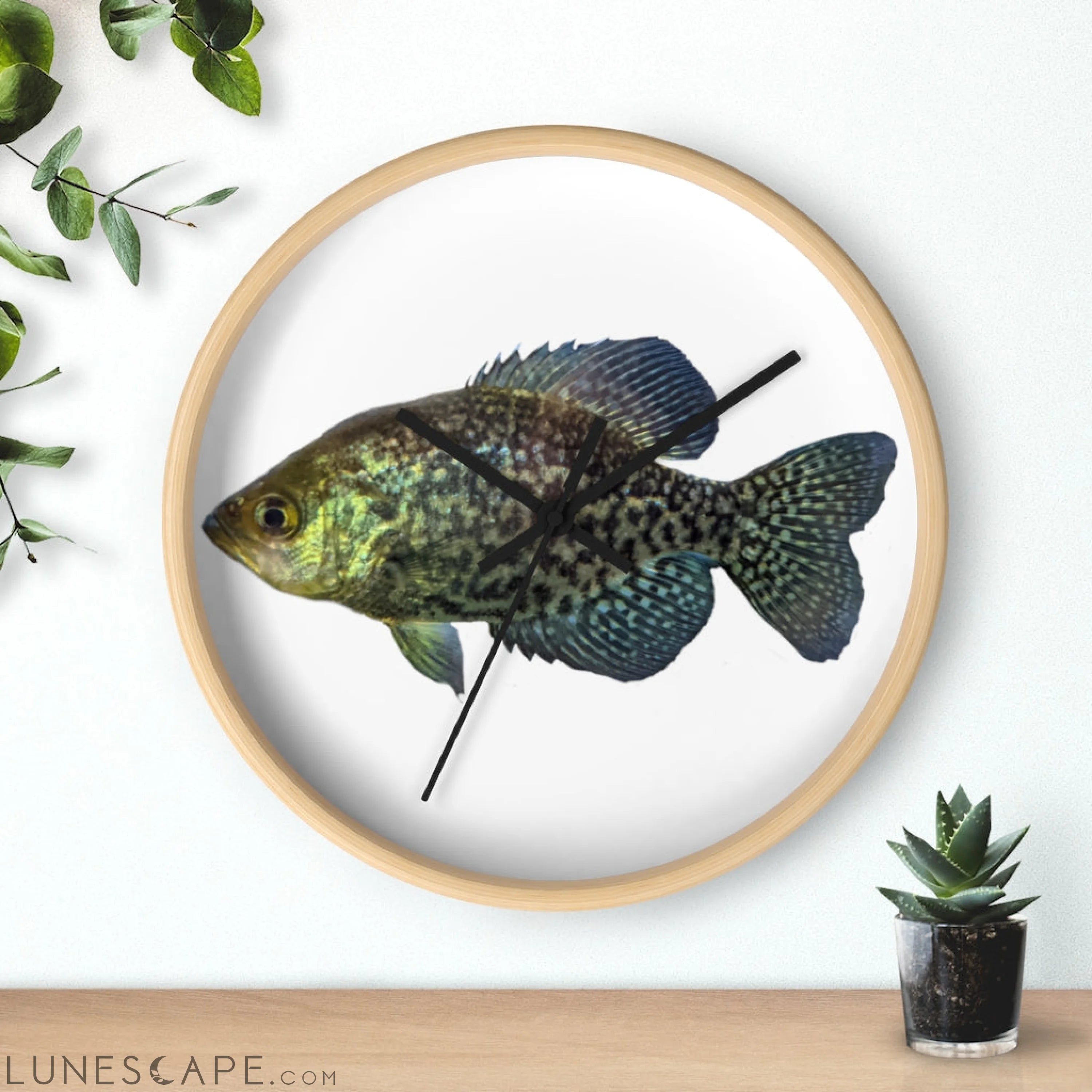 Golden Fish Wall clock LUNESCAPE