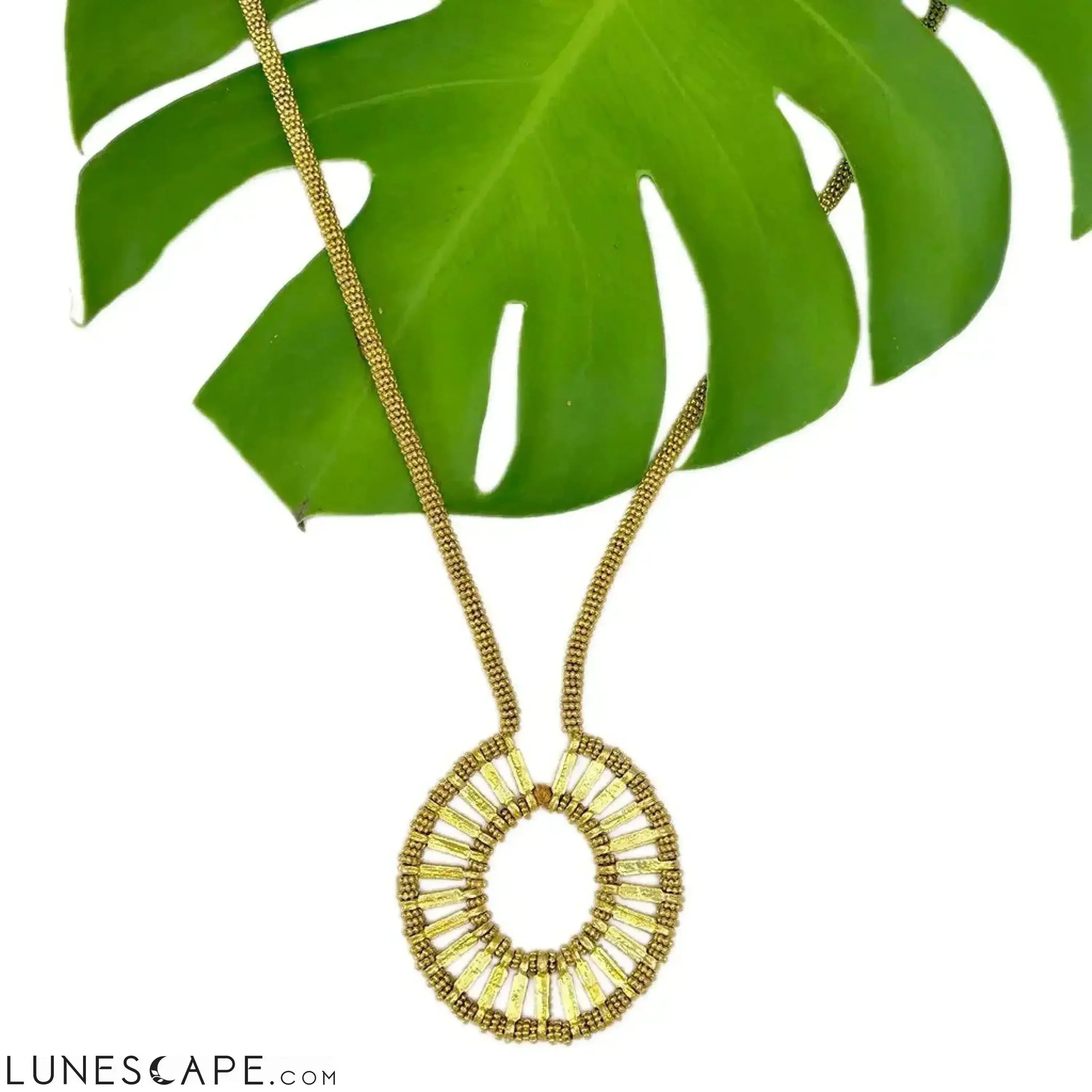 Golden Halo Necklace LUNESCAPE