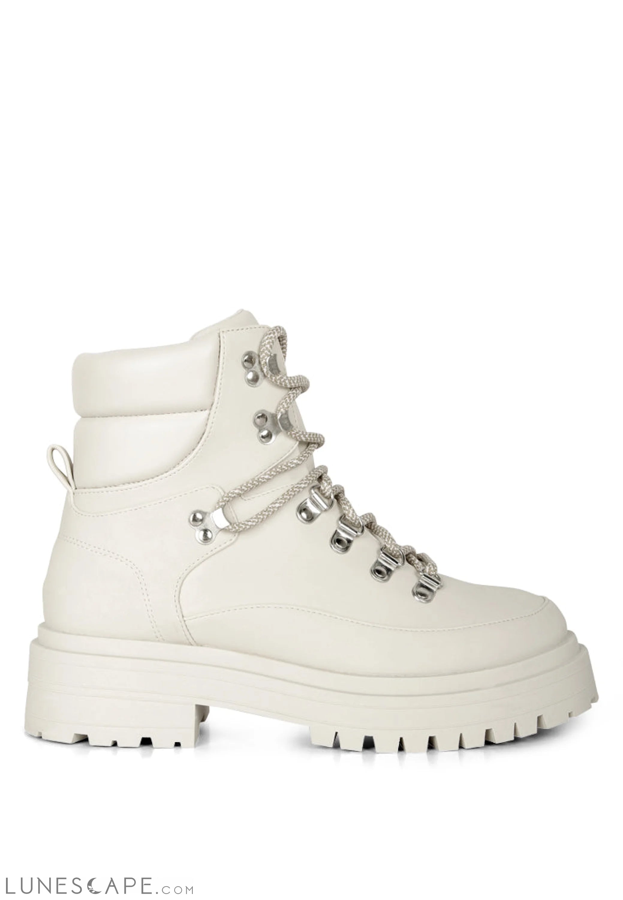 Goliath Lace Up Chunky Biker Boots LUNESCAPE