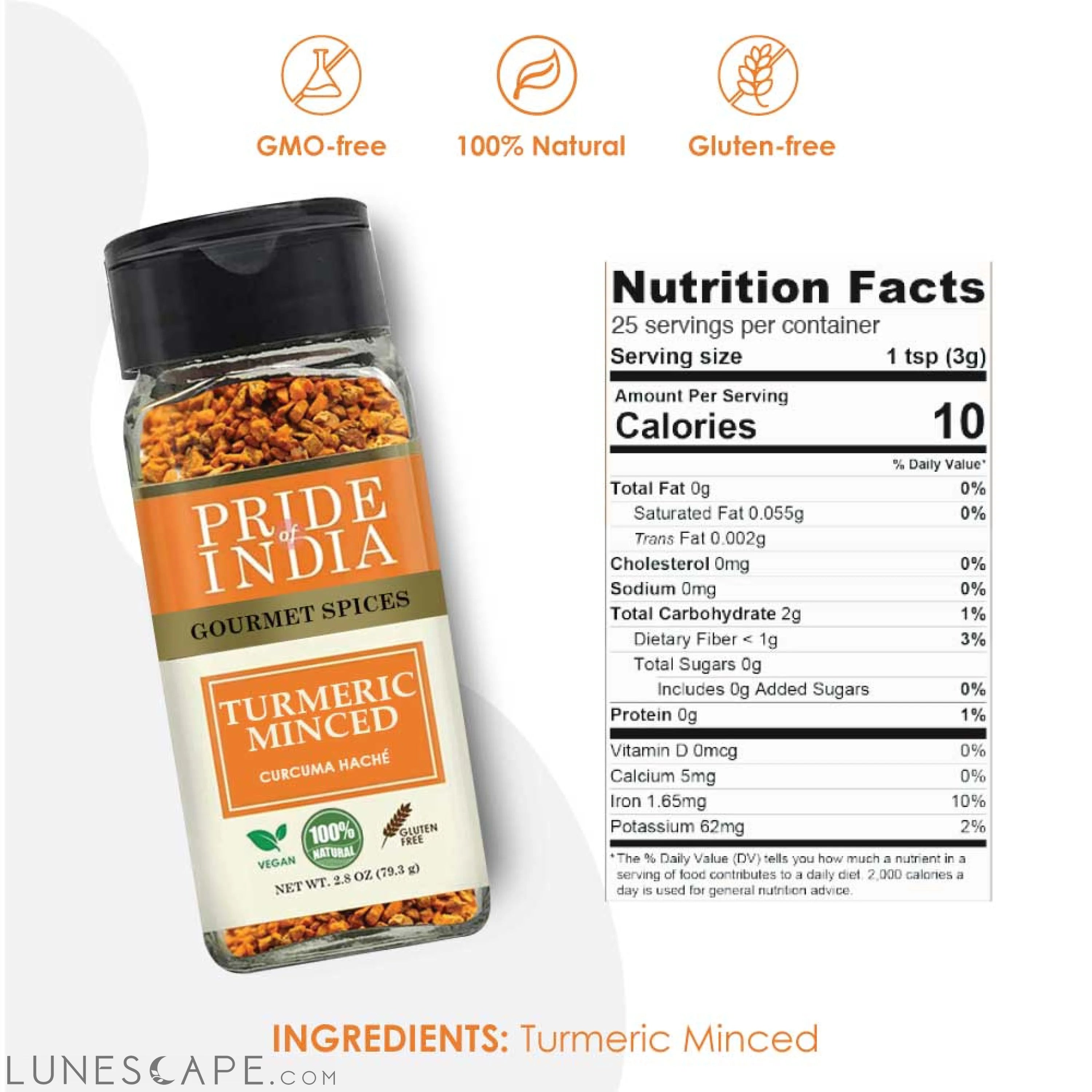 Gourmet Turmeric Minced Whole LUNESCAPE