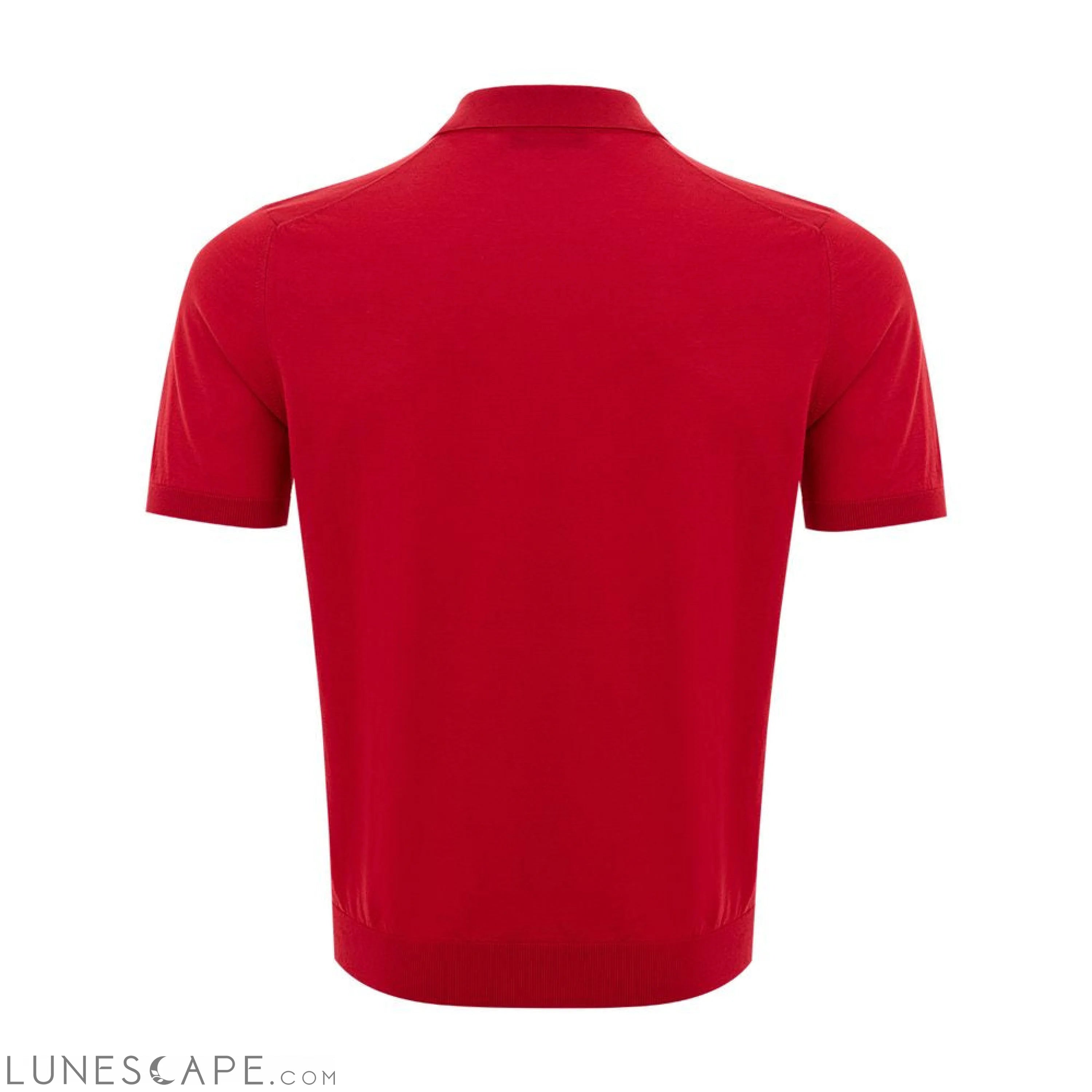 Gran Sasso Elegant Italian Cotton Polo Shirt in Vibrant Red LUNESCAPE