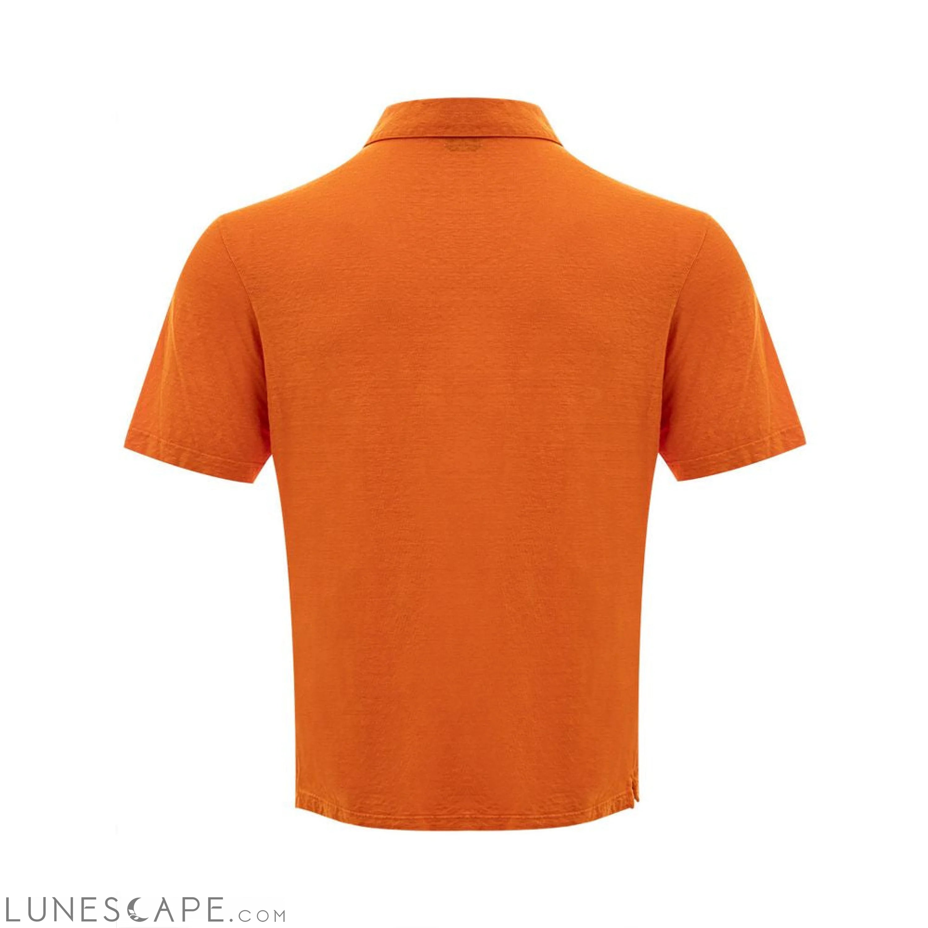 Gran Sasso Elegant Orange Linen Polo Shirt LUNESCAPE