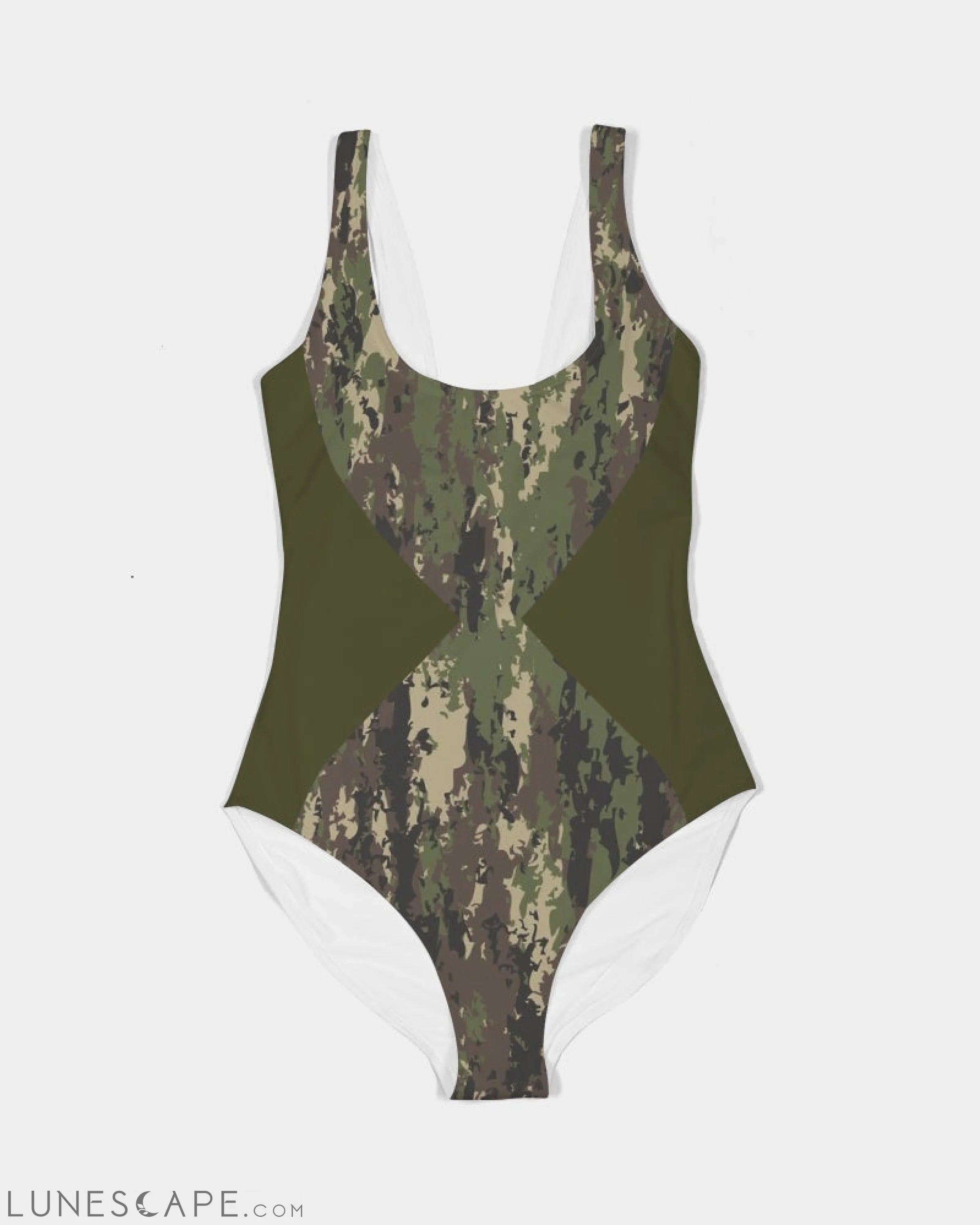 Graphic Camo Women's One-Piece Swimsuit LUNESCAPE