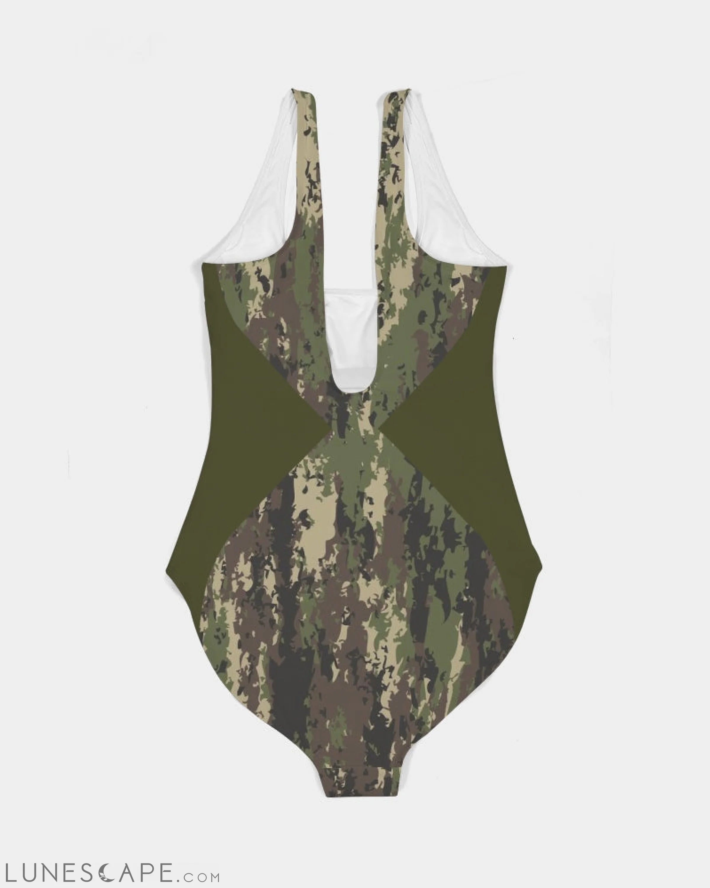 Graphic Camo Women's One-Piece Swimsuit LUNESCAPE