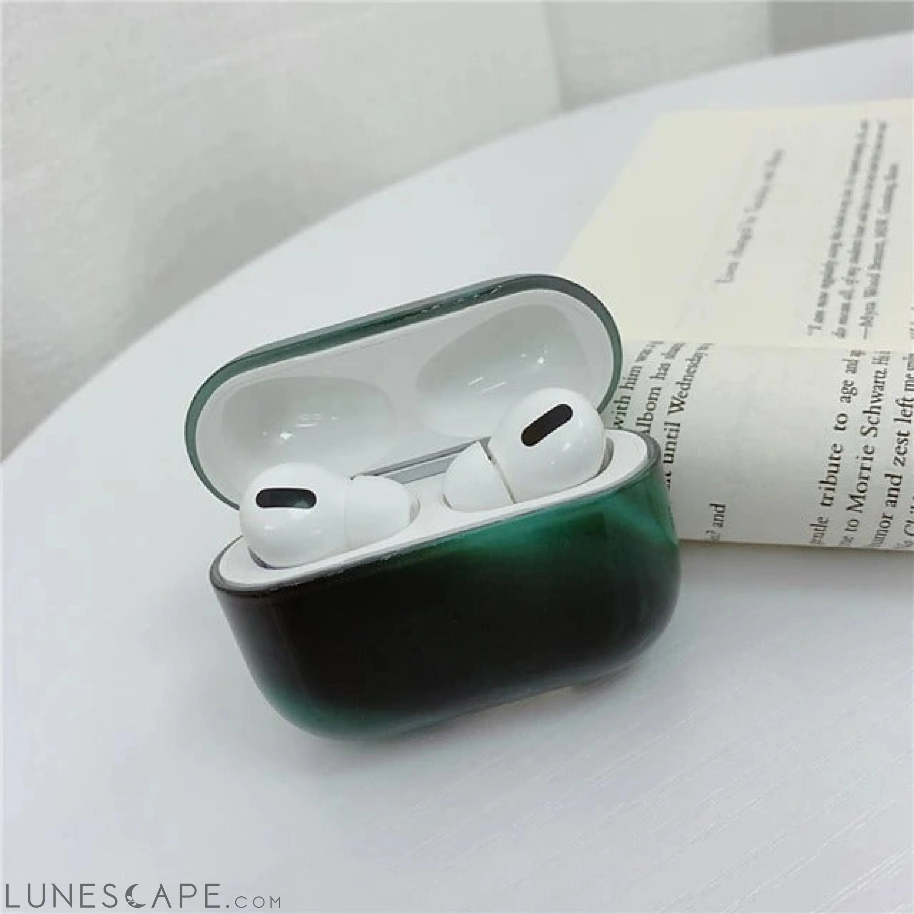 Green Aurora Marbling AirPods Pro Case LUNESCAPE