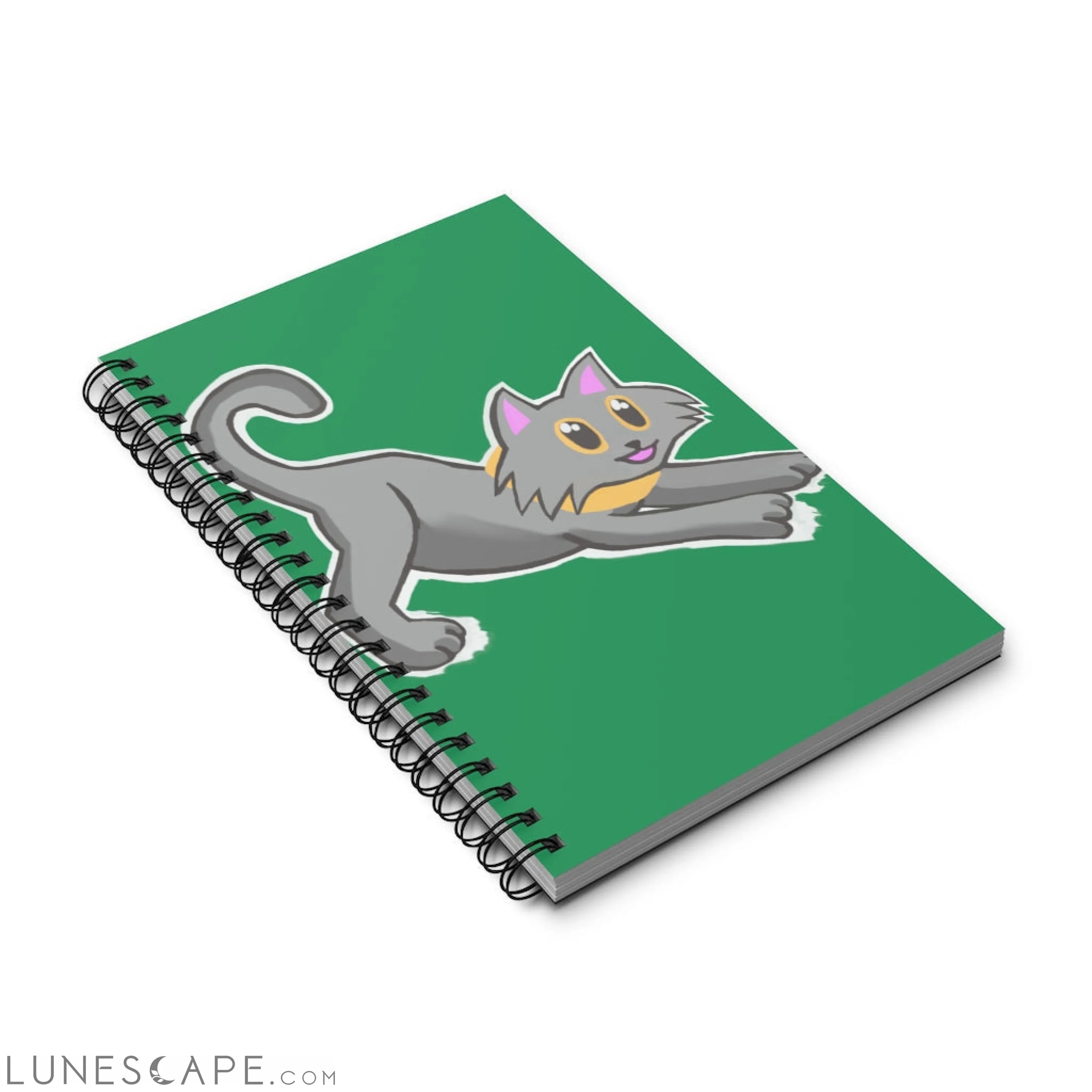 Grey Kitty Spiral Journal (EU) LUNESCAPE