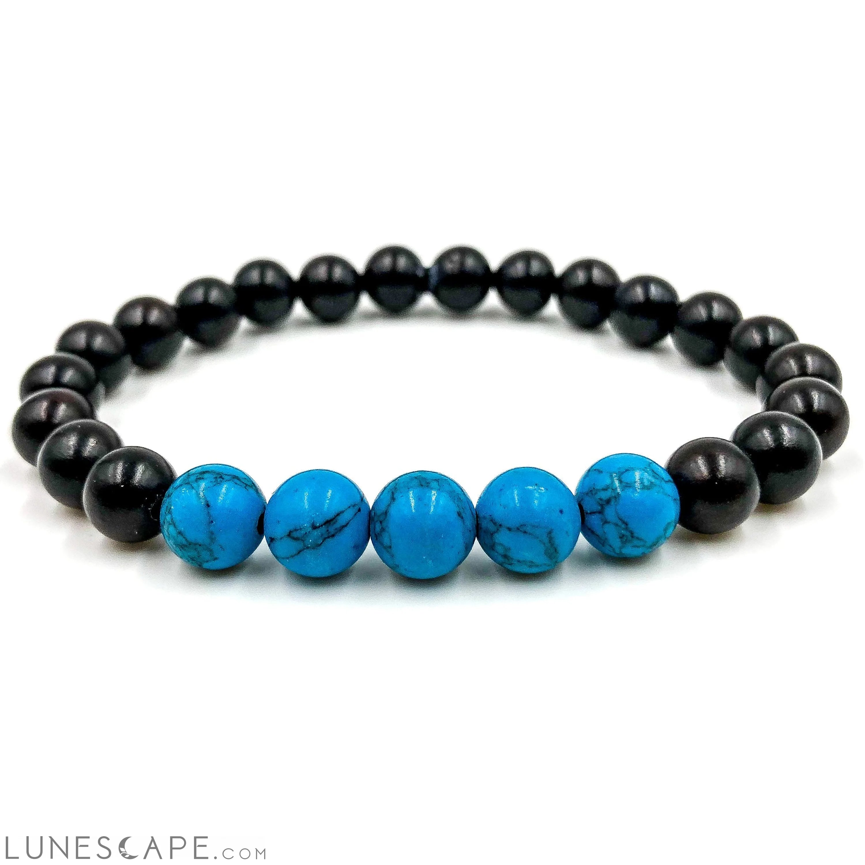 Grove - Turquoise Howlite & Blackwood Bracelet LUNESCAPE