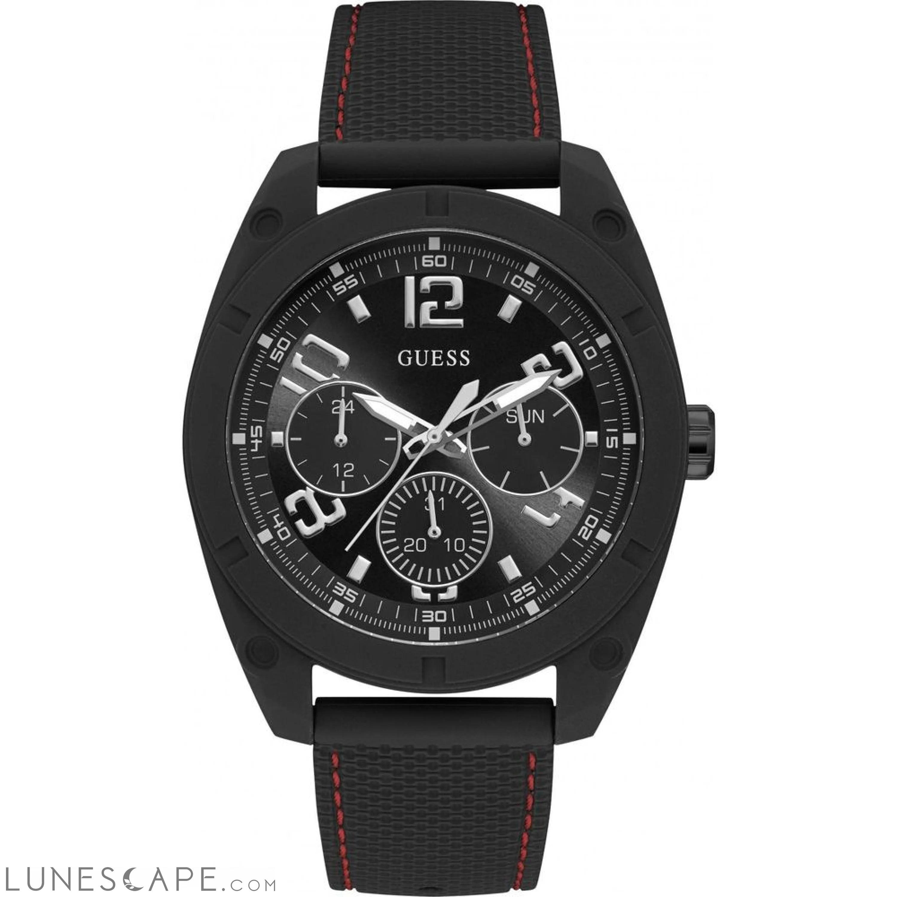 Guess Black Rubber Watch LUNESCAPE