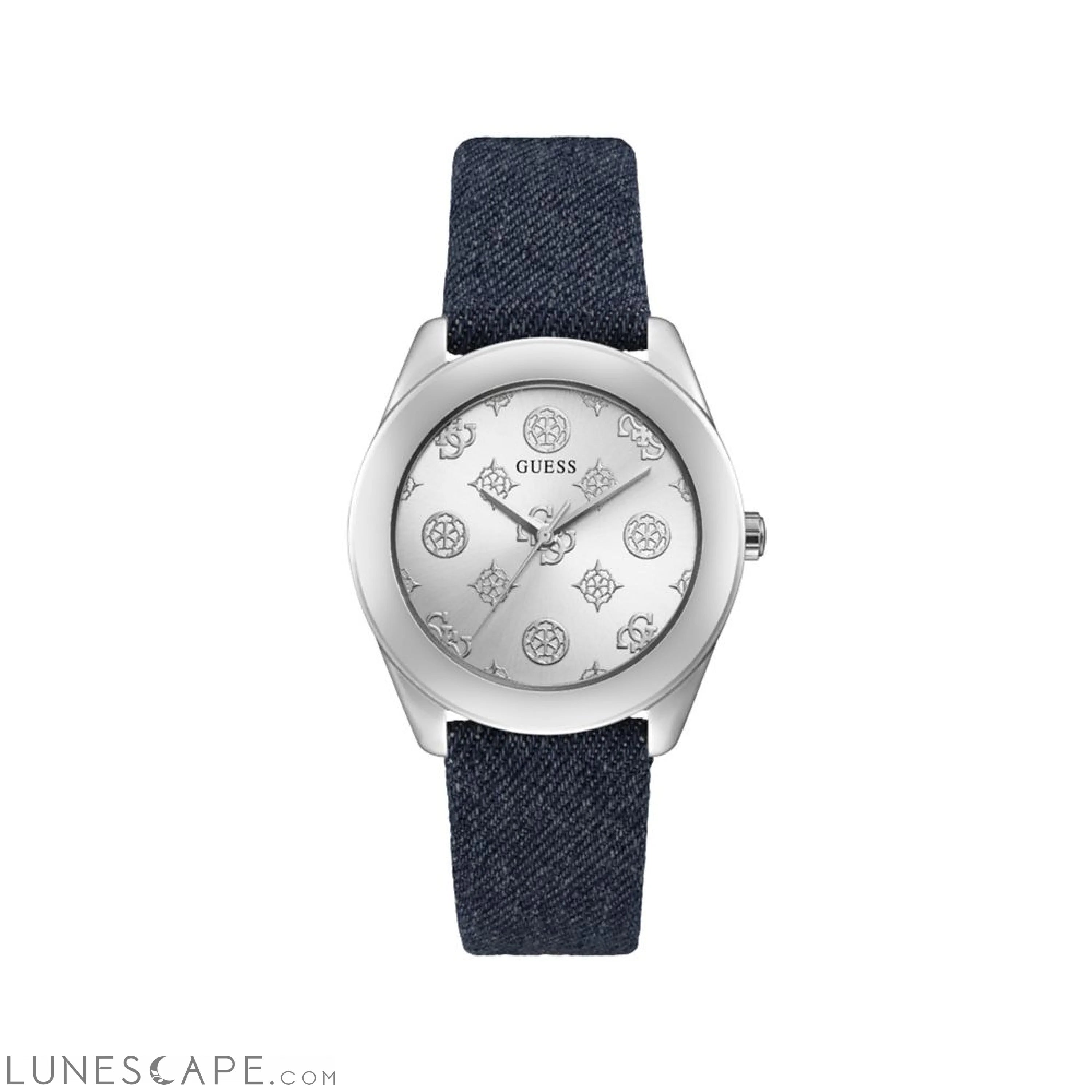 Guess Blue Leather Watch LUNESCAPE