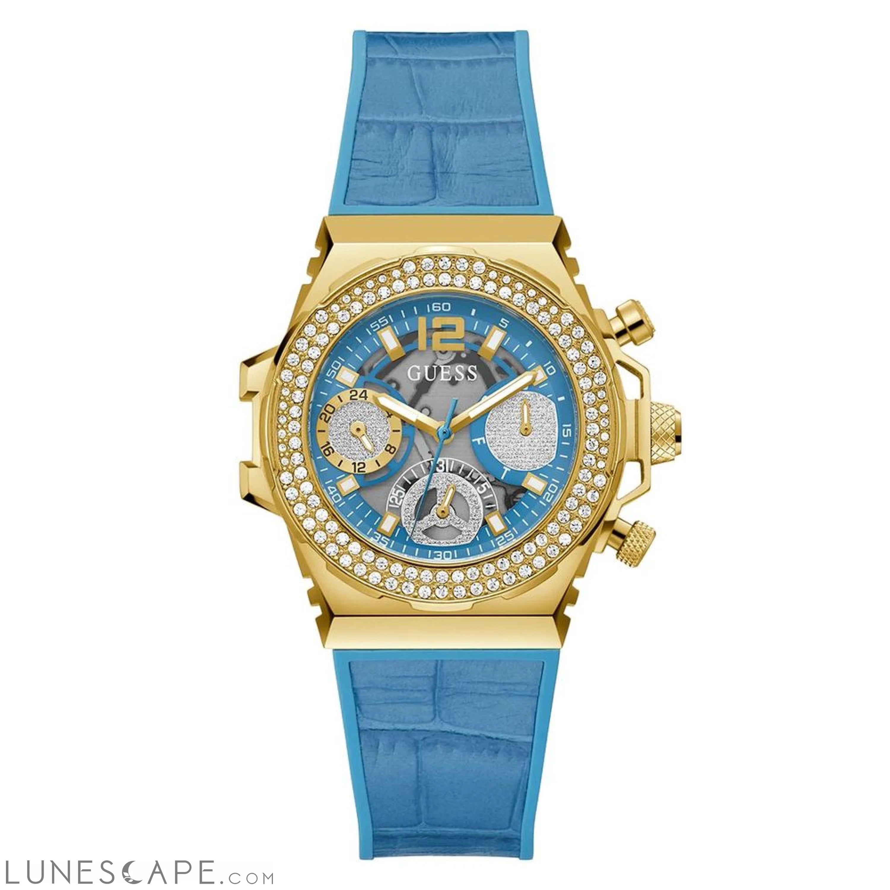 Guess Blue Silicone Watch LUNESCAPE