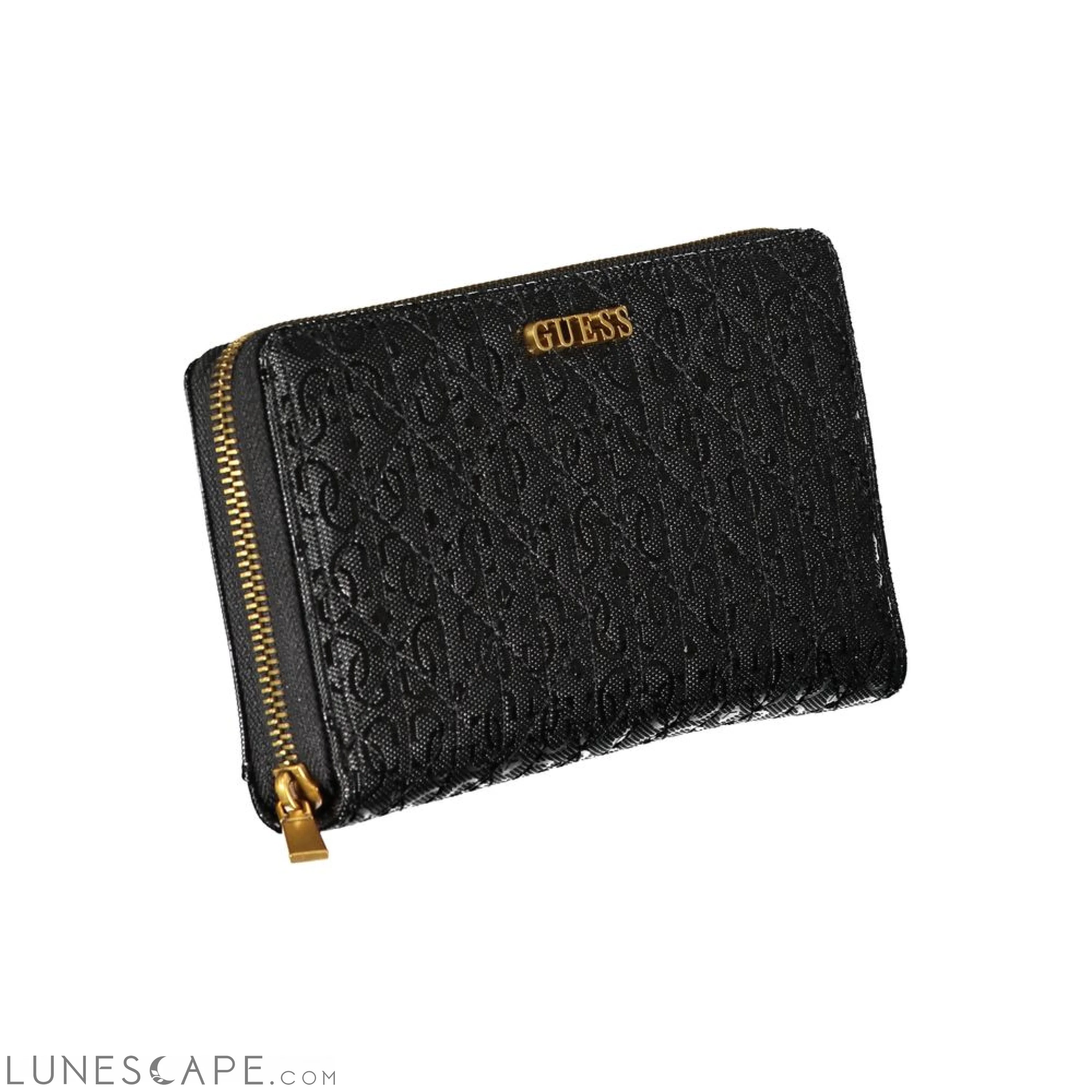 Guess Jeans Elegant Black Wallet with Zip Closure LUNESCAPE
