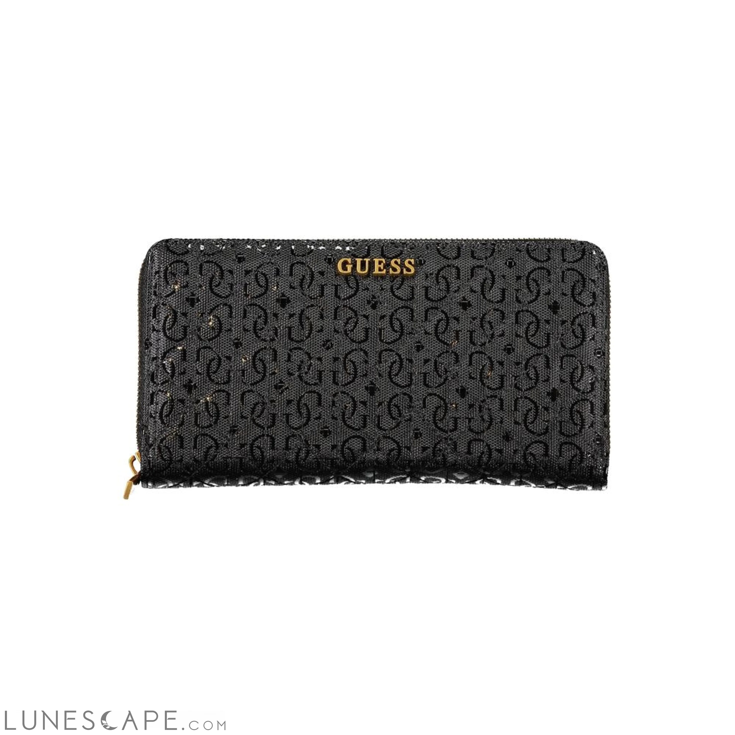 Guess Jeans Elegant Black Wallet with Zip Closure LUNESCAPE