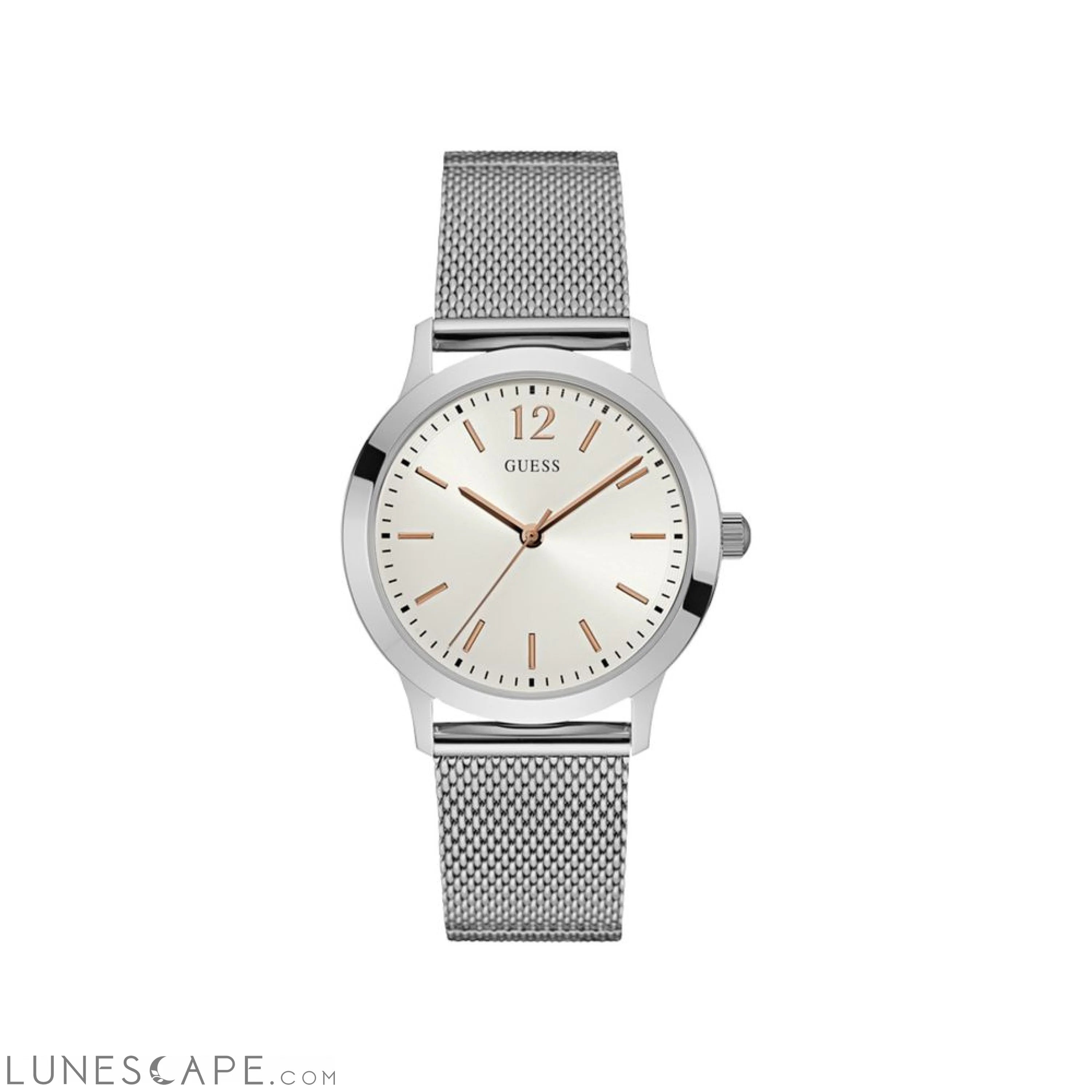 Guess Silver Steel Watch LUNESCAPE