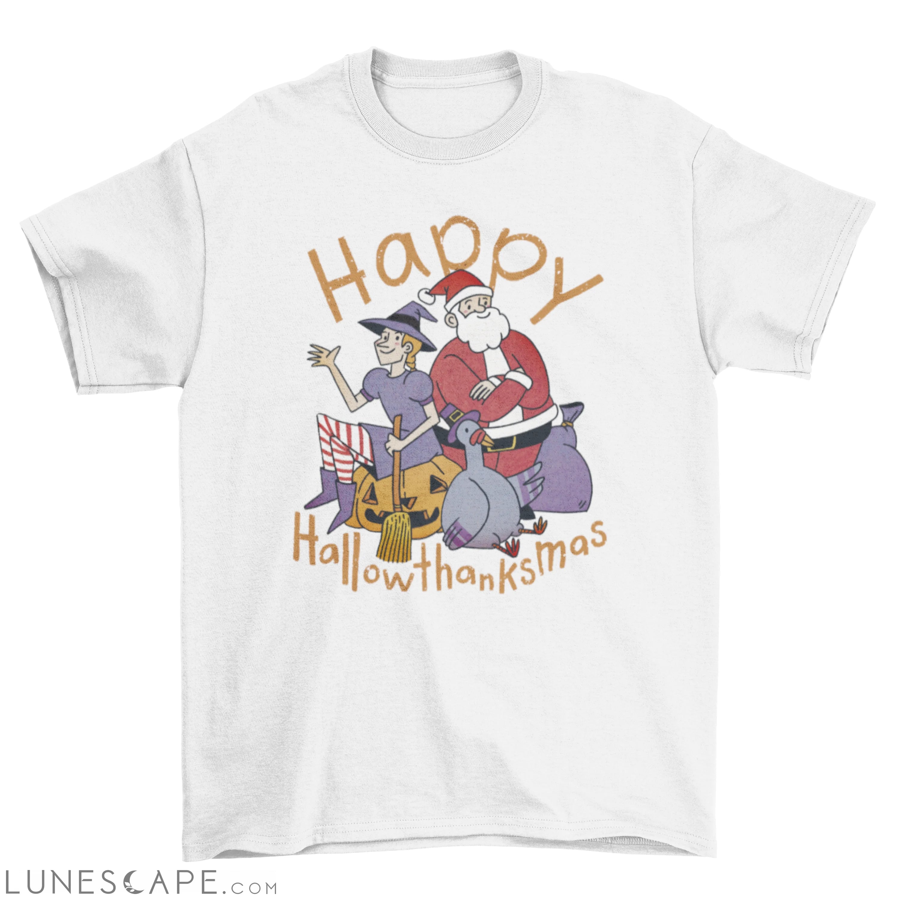 Halloween Christmas thanksgiving characters quote "Happy LUNESCAPE