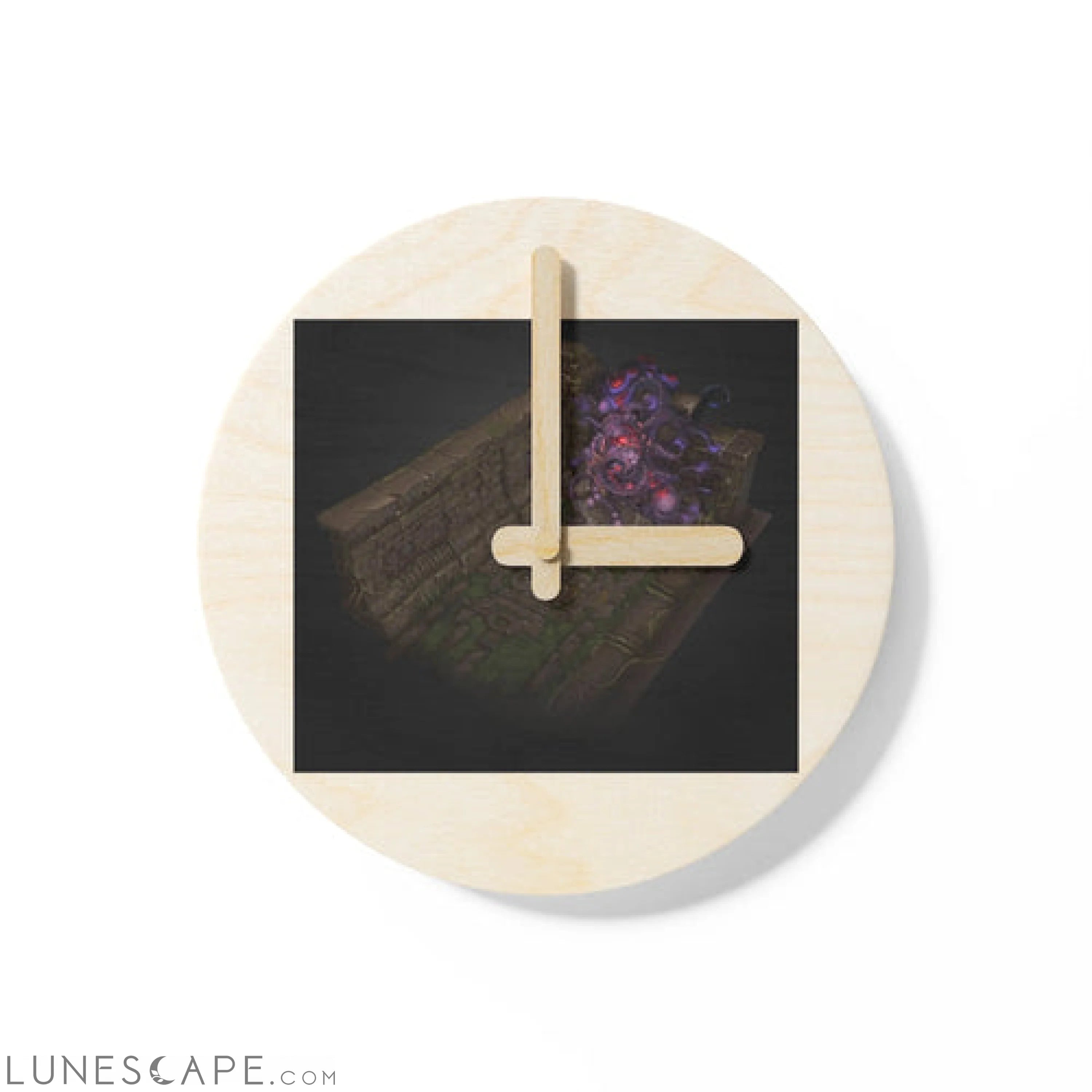 Hand-Painted Environment Wooden Wall Clock LUNESCAPE