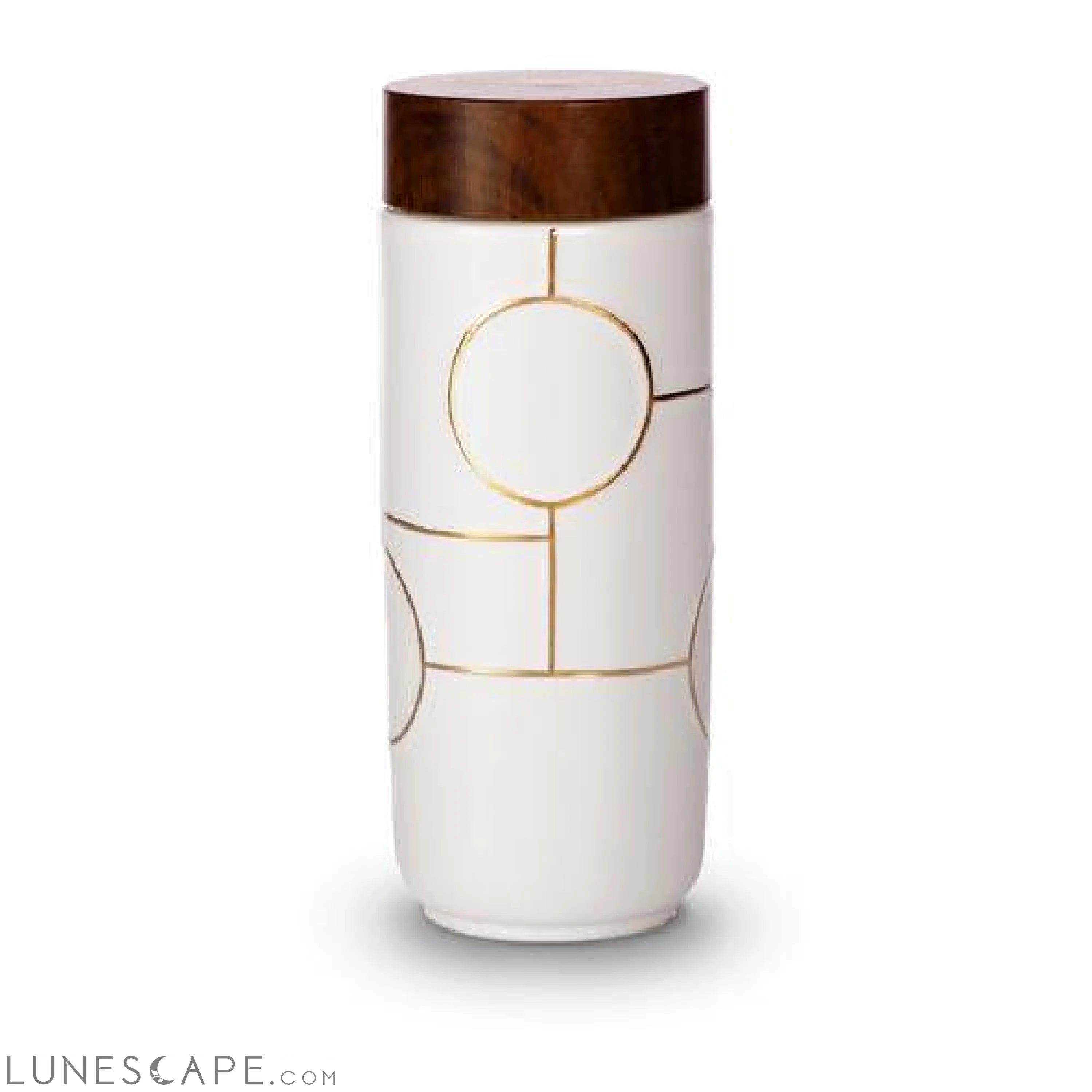 Hand-Painted Tourmaline Negative Ion Travel Tumbler - Black / Gold LUNESCAPE