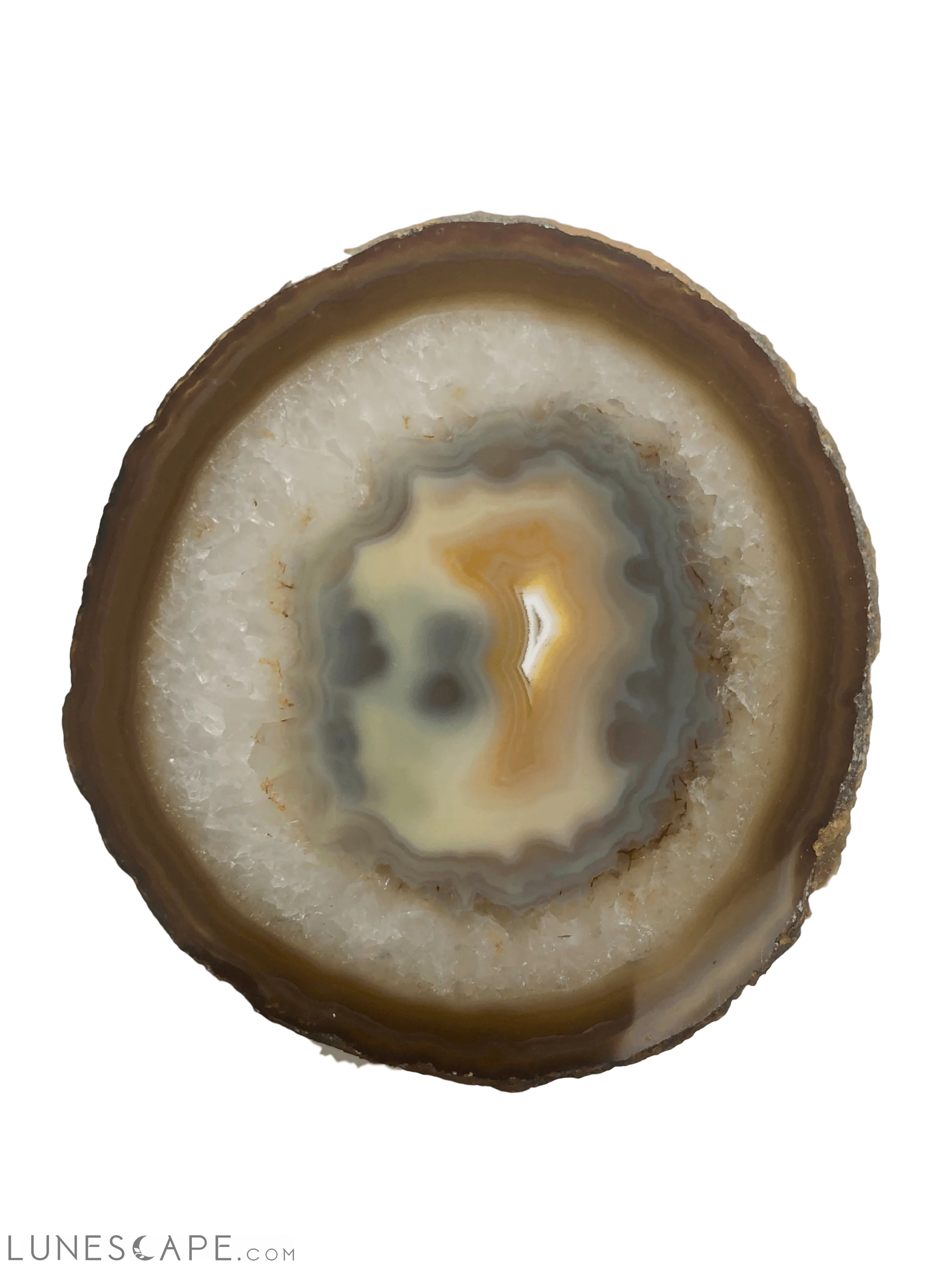 Handcrafted Agate Platter with Natural Trim - Thin LUNESCAPE