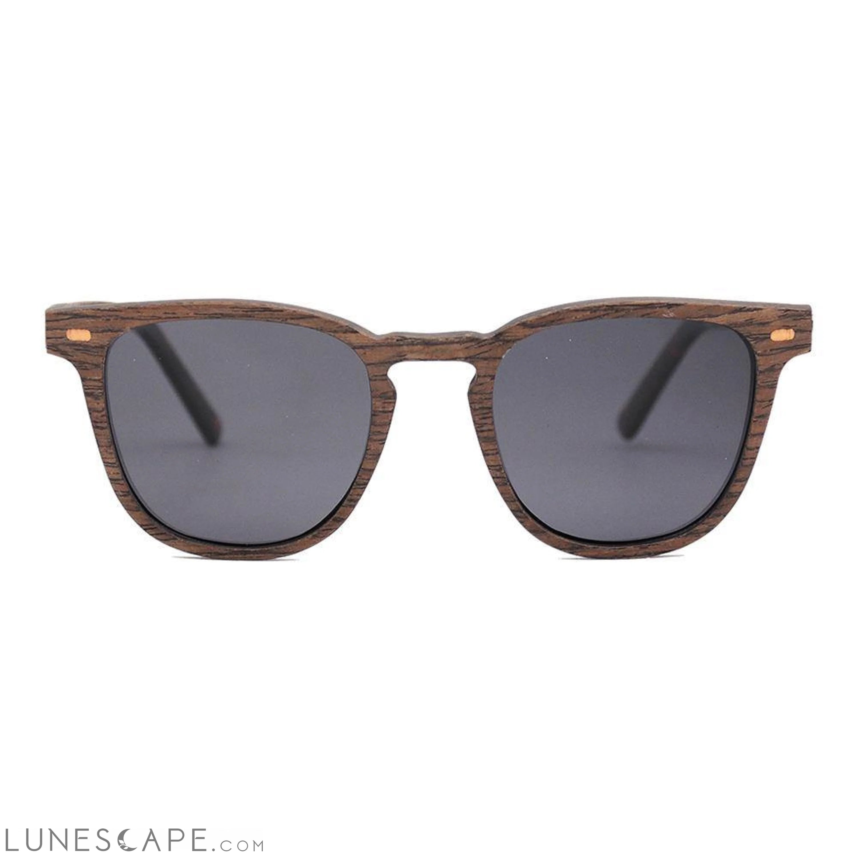 Handcrafted Black Sandalwood Sunnies - Walnut LUNESCAPE