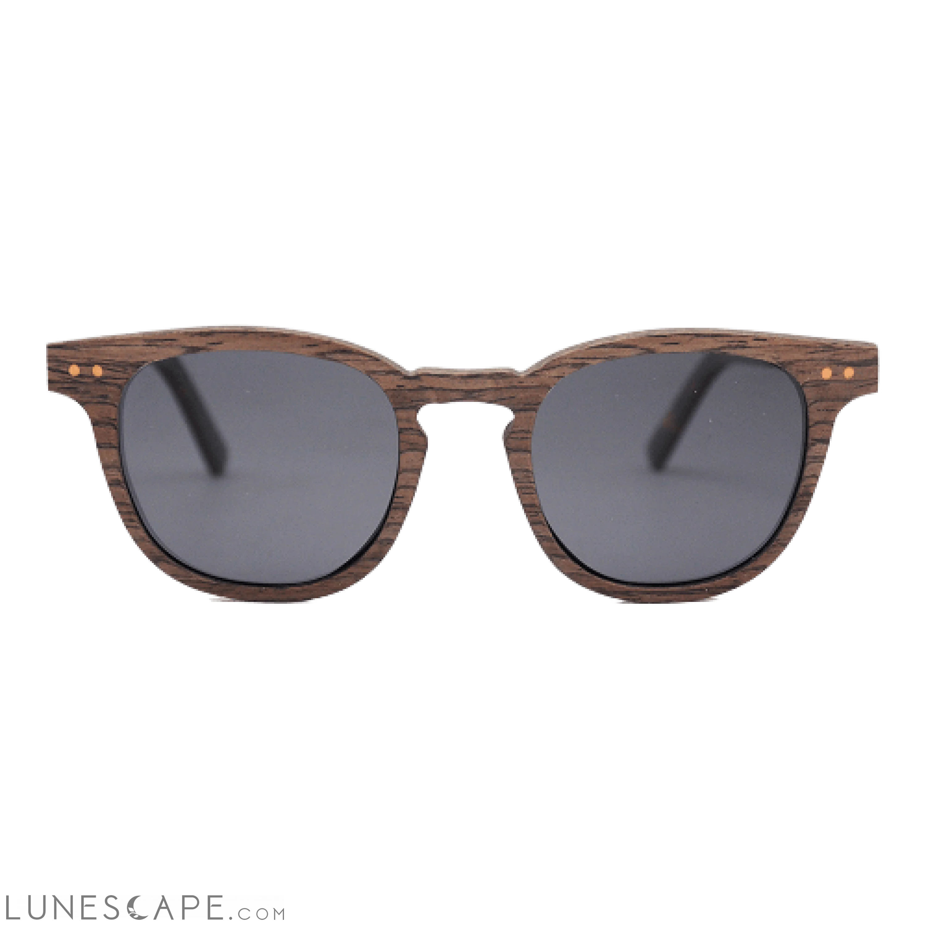 Handcrafted Black Sandalwood Sunnies - Walnut LUNESCAPE