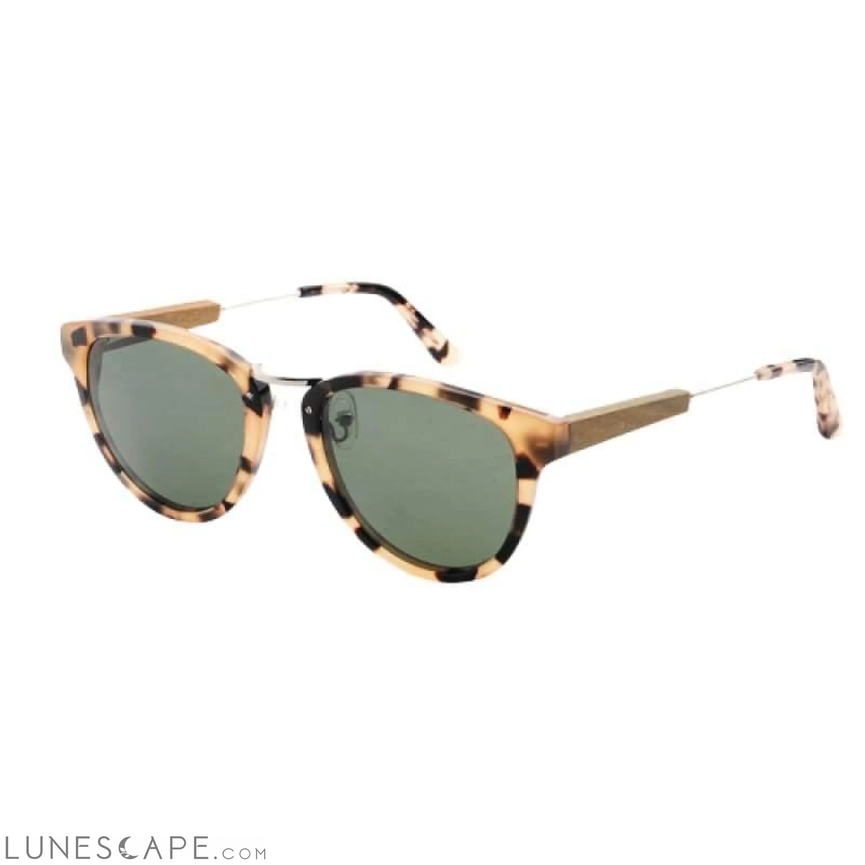 Handcrafted Green Sandalwood Sunglasses - Red Turtle LUNESCAPE