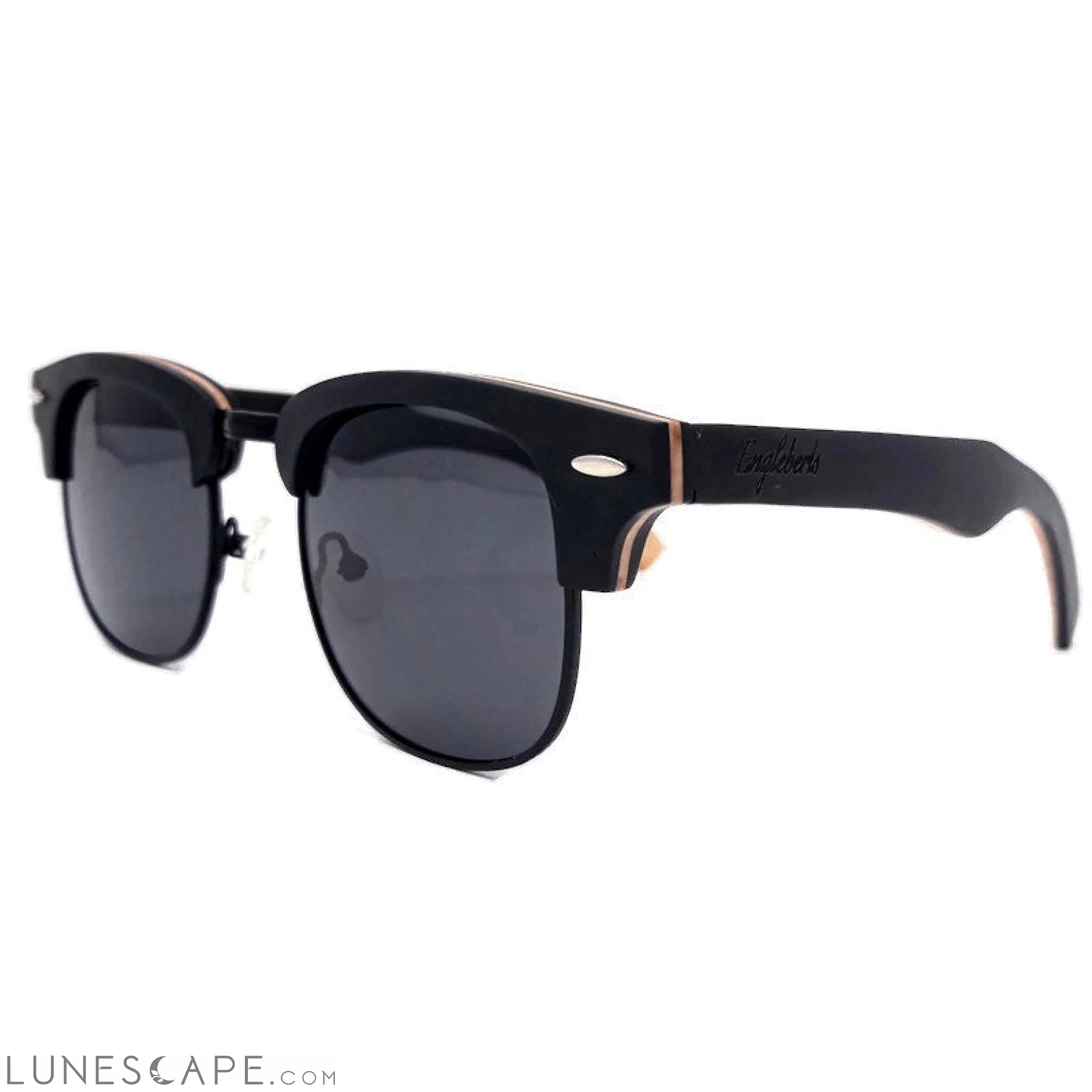 Handcrafted Skateboard Wood Sunglasses LUNESCAPE