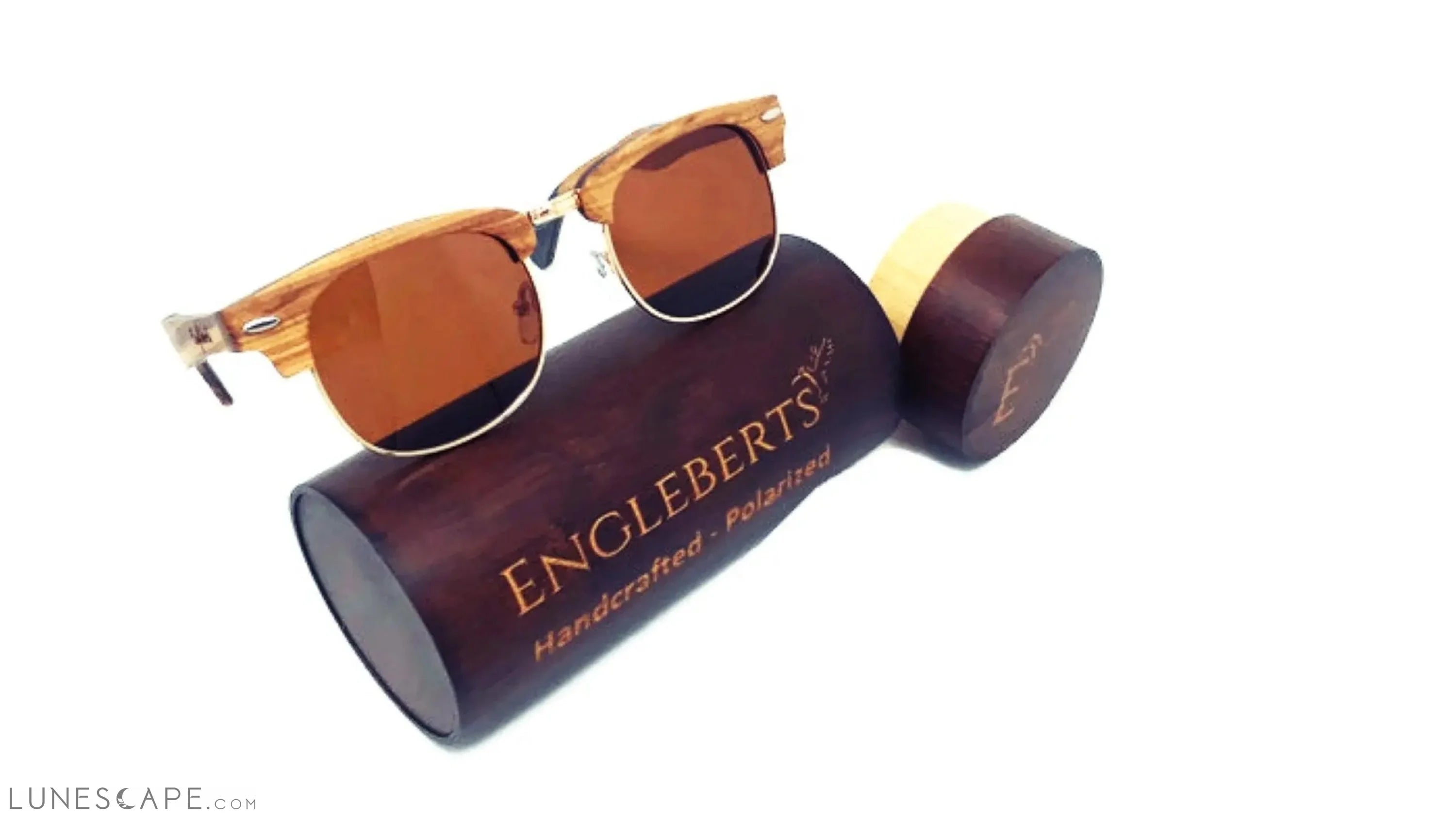 Handcrafted Sunglasses - Ebony and ZebraWood LUNESCAPE