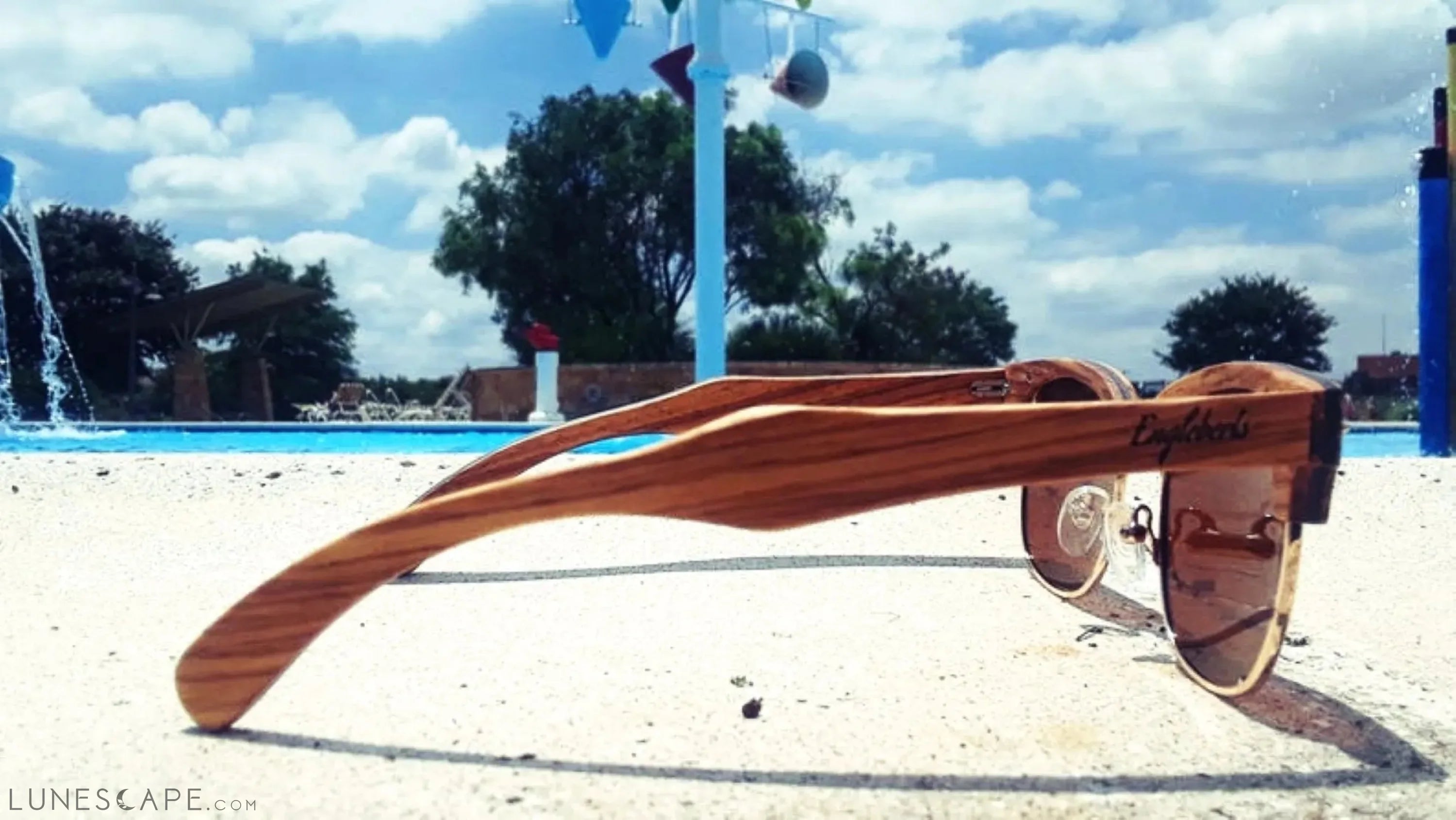 Handcrafted Sunglasses - Ebony and ZebraWood LUNESCAPE