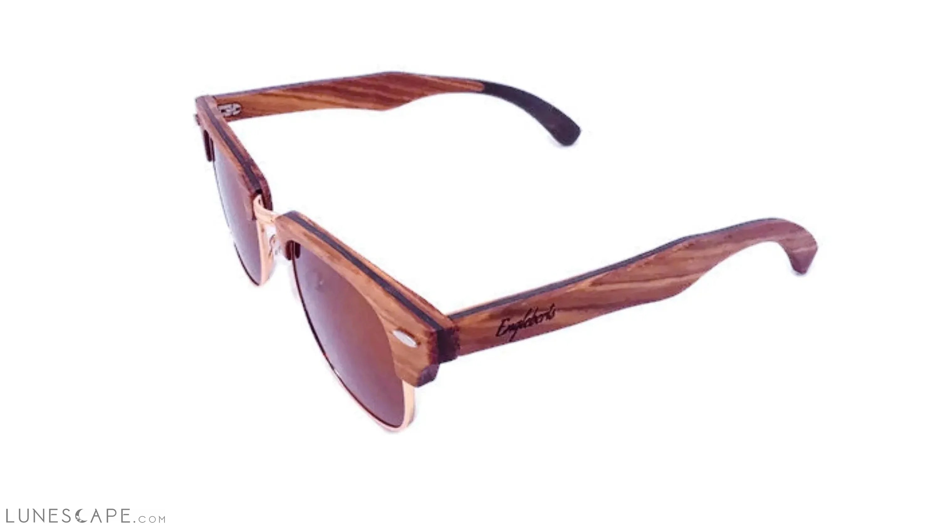 Handcrafted Sunglasses - Ebony and ZebraWood LUNESCAPE