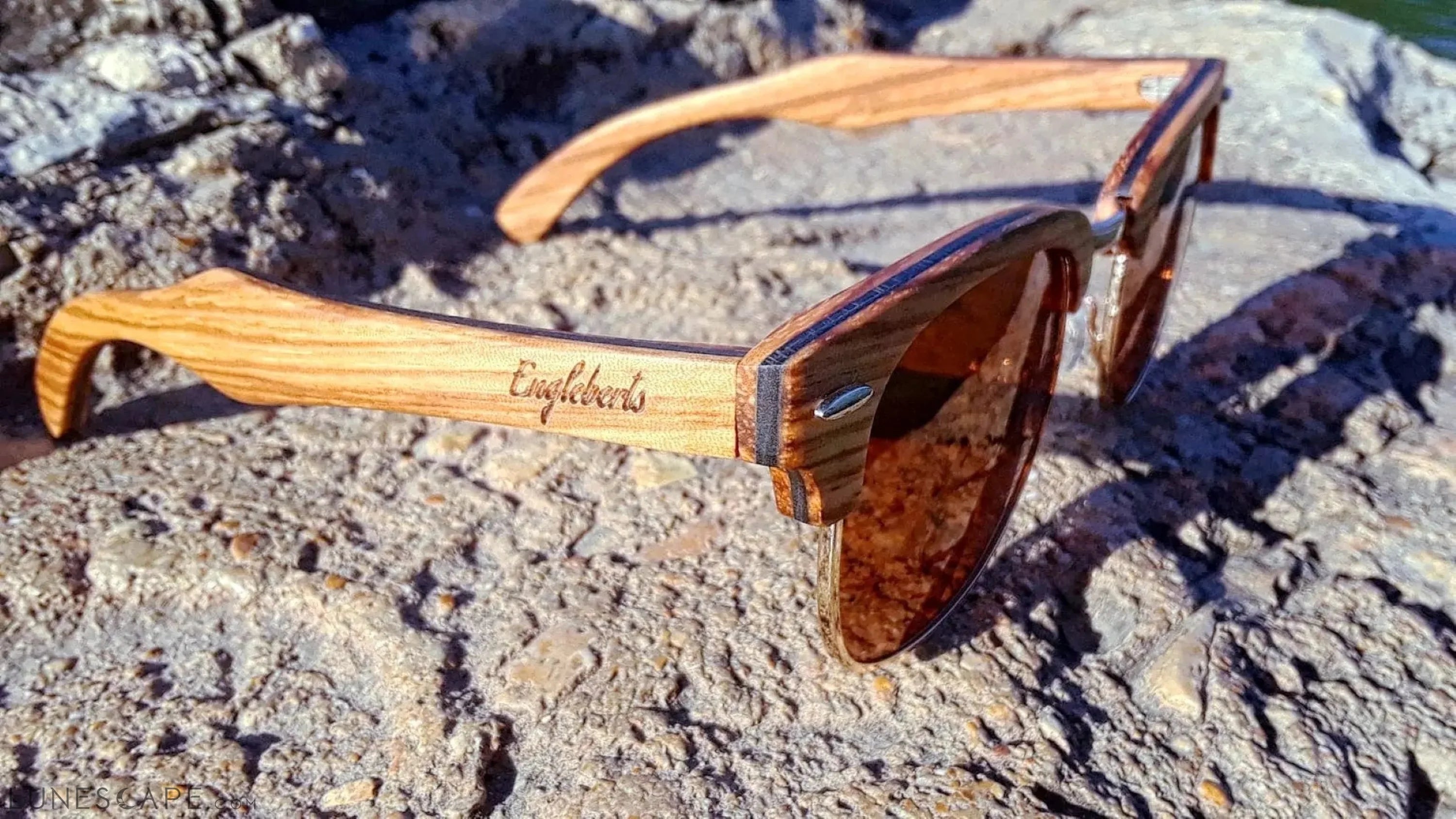 Handcrafted Sunglasses - Ebony and ZebraWood LUNESCAPE