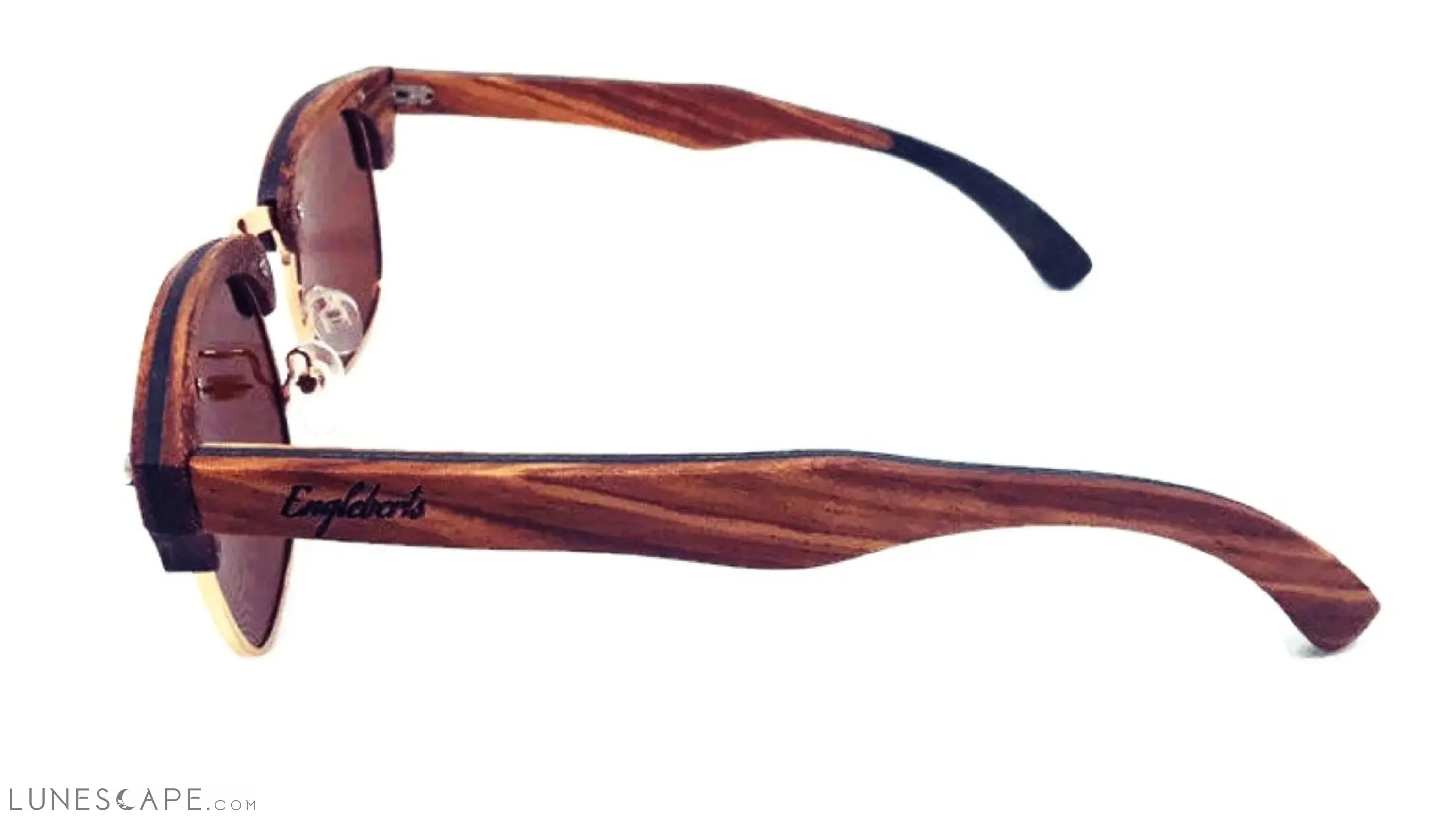 Handcrafted Sunglasses - Ebony and ZebraWood LUNESCAPE