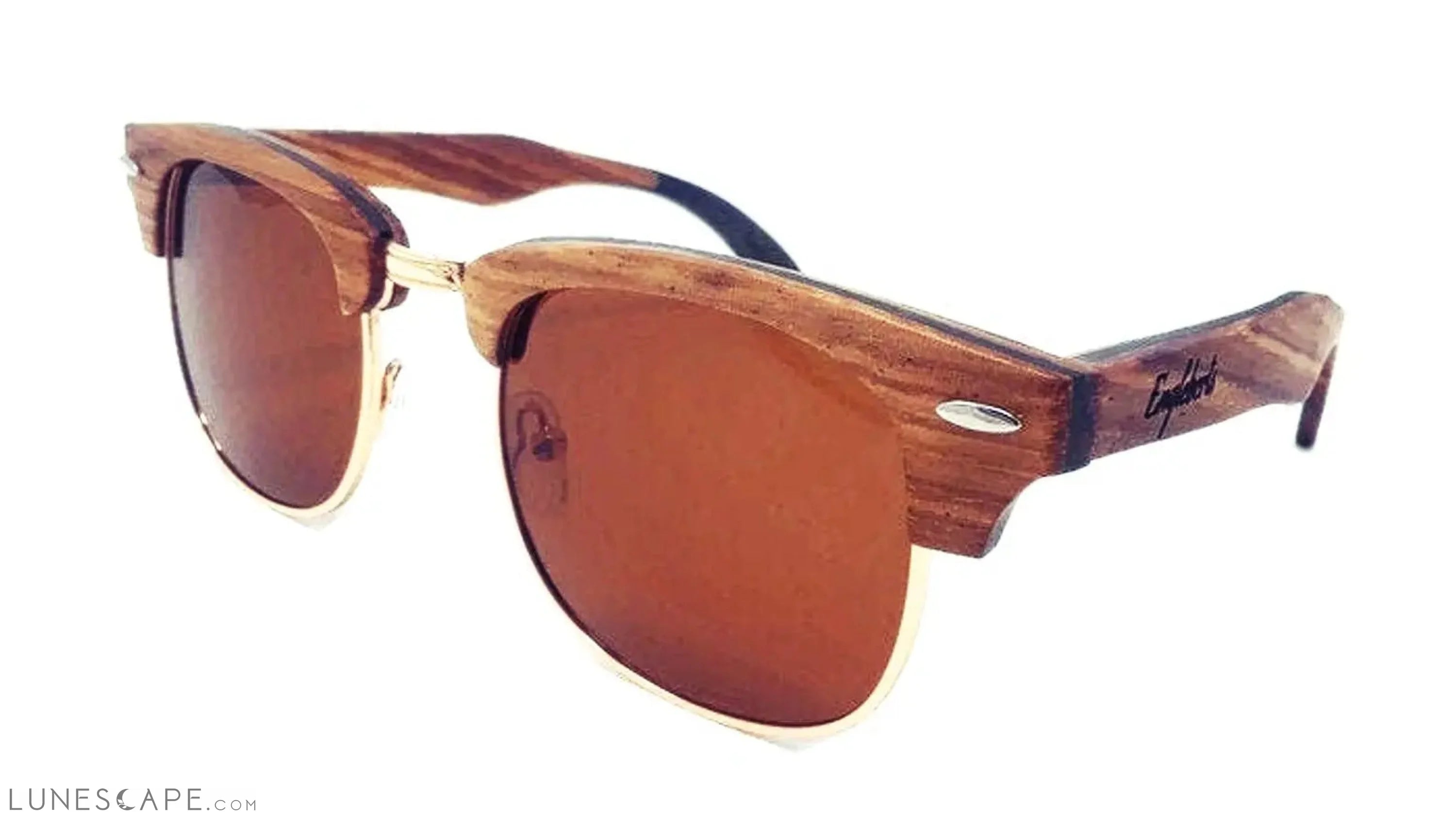 Handcrafted Sunglasses - Ebony and ZebraWood LUNESCAPE