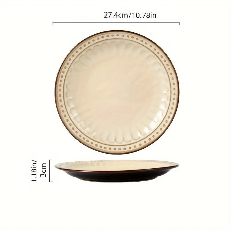 Handmade Ceramic Dinner Plate  Roman Holiday Series LUNESCAPE