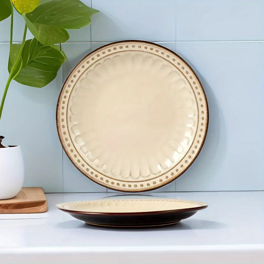 Handmade Ceramic Dinner Plate  Roman Holiday Series LUNESCAPE