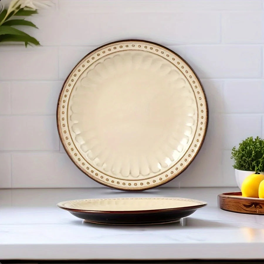 Handmade Ceramic Dinner Plate  Roman Holiday Series LUNESCAPE