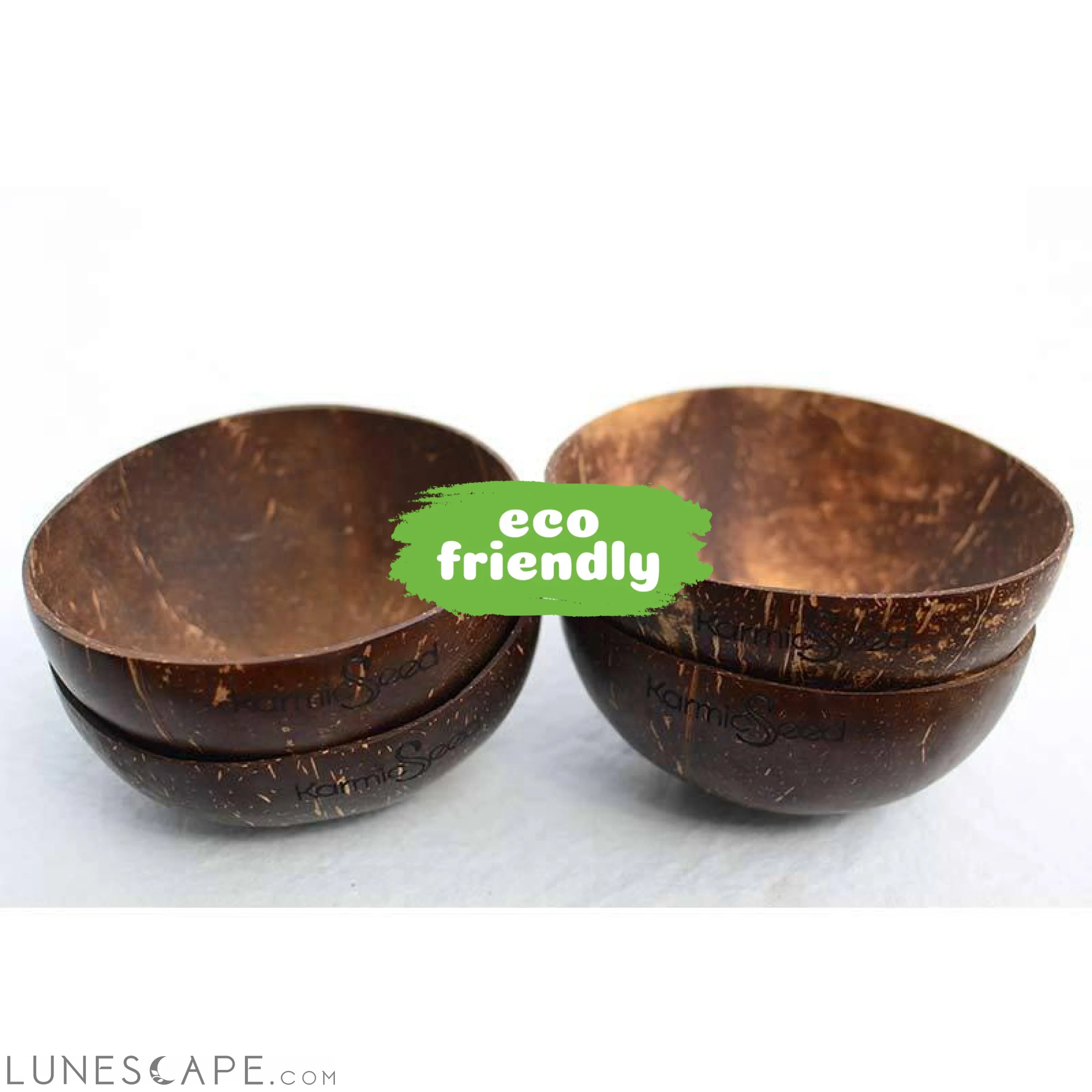 Handmade Coconut Bowls - Set of 4 LUNESCAPE