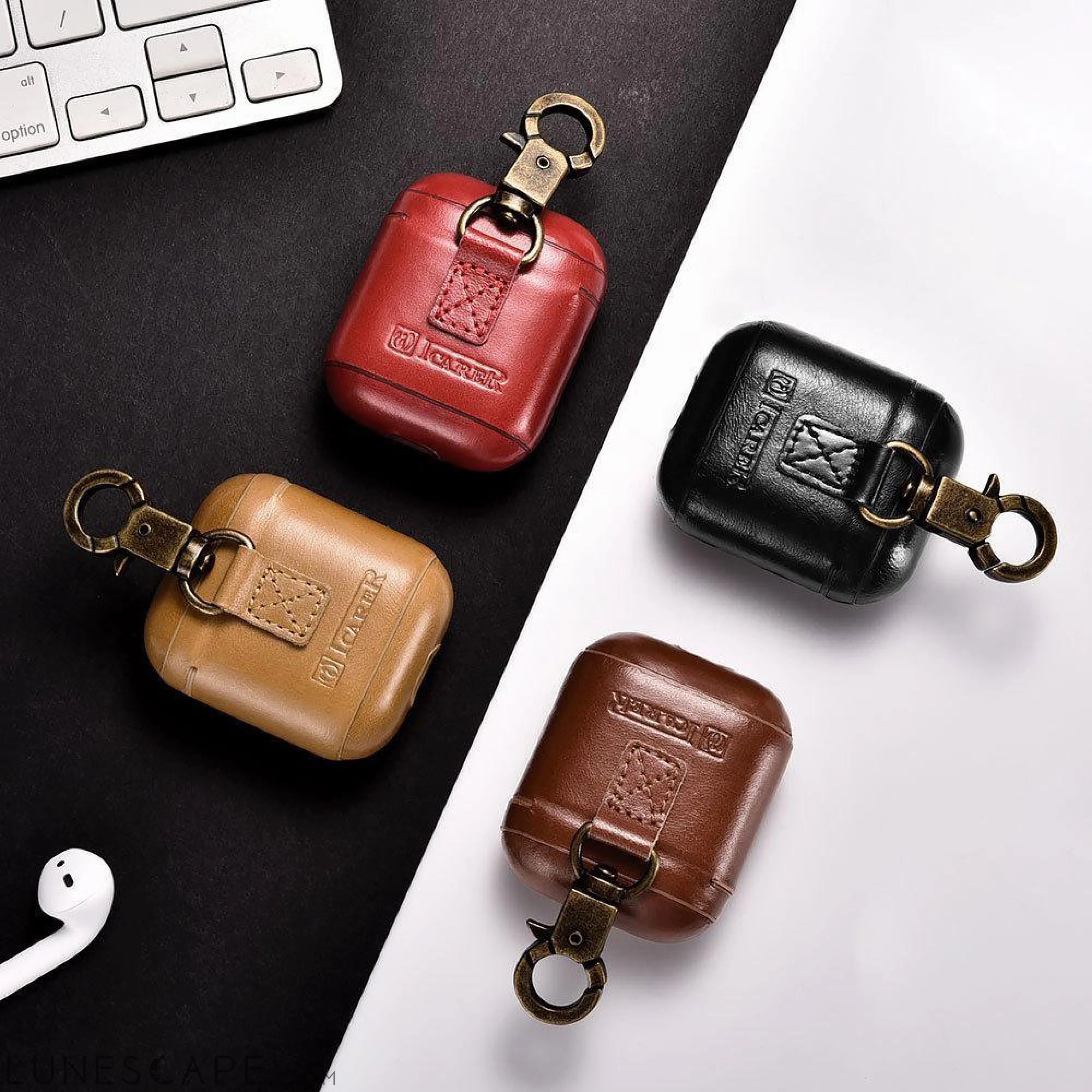 Handmade Genuine Leather Airpod Case LUNESCAPE