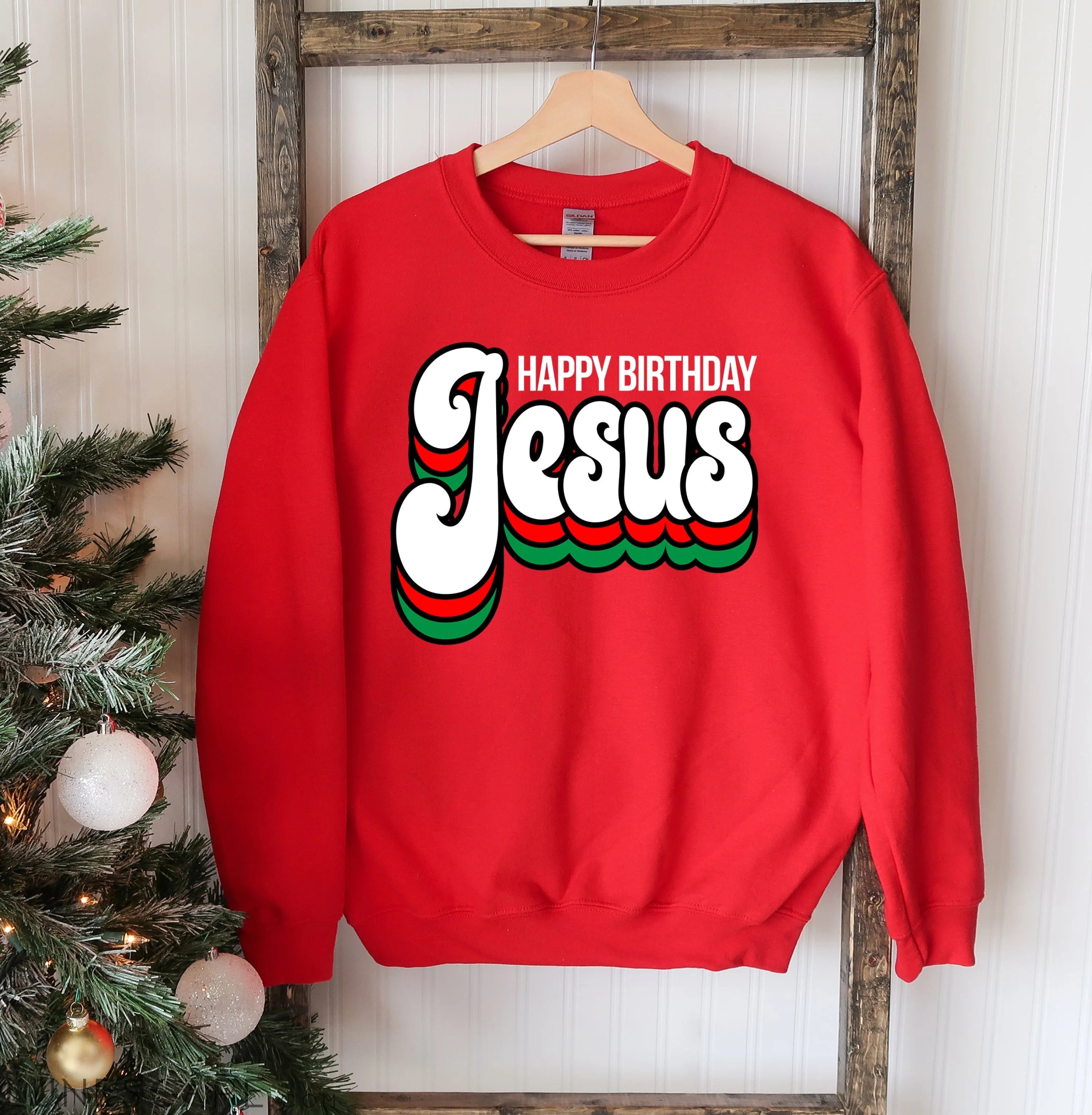 Happy Birthday Jesus Sweatshirt LUNESCAPE