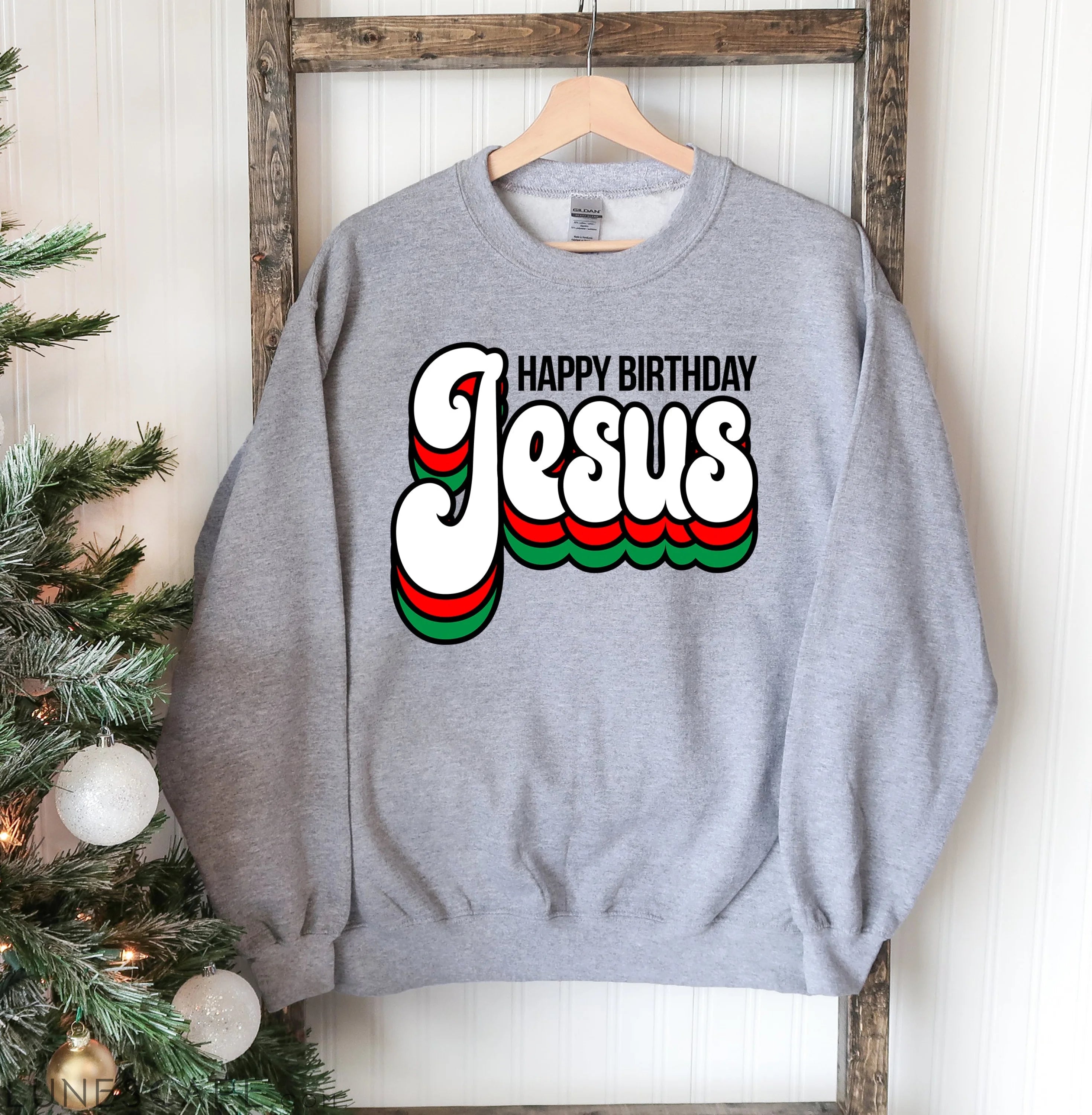 Happy Birthday Jesus Sweatshirt LUNESCAPE