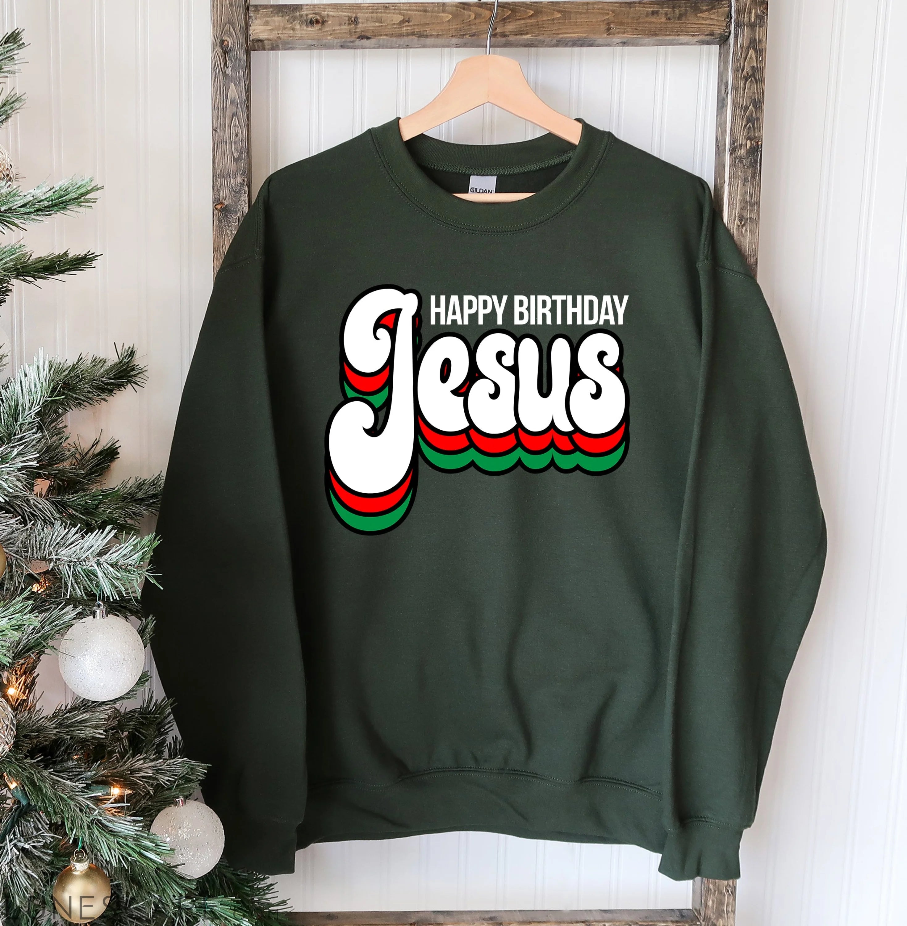 Happy Birthday Jesus Sweatshirt LUNESCAPE