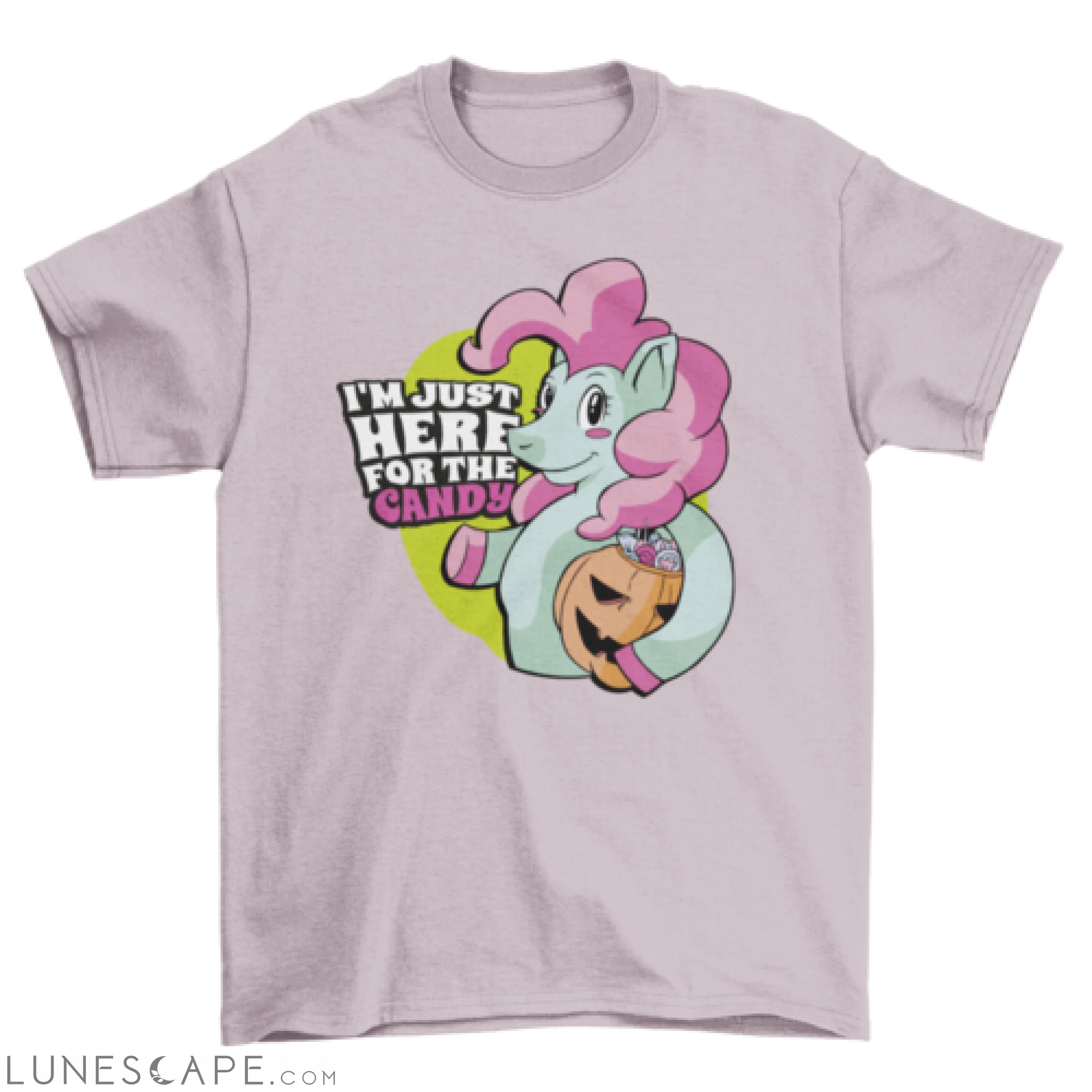 Happy unicorn with candies t-shirt LUNESCAPE