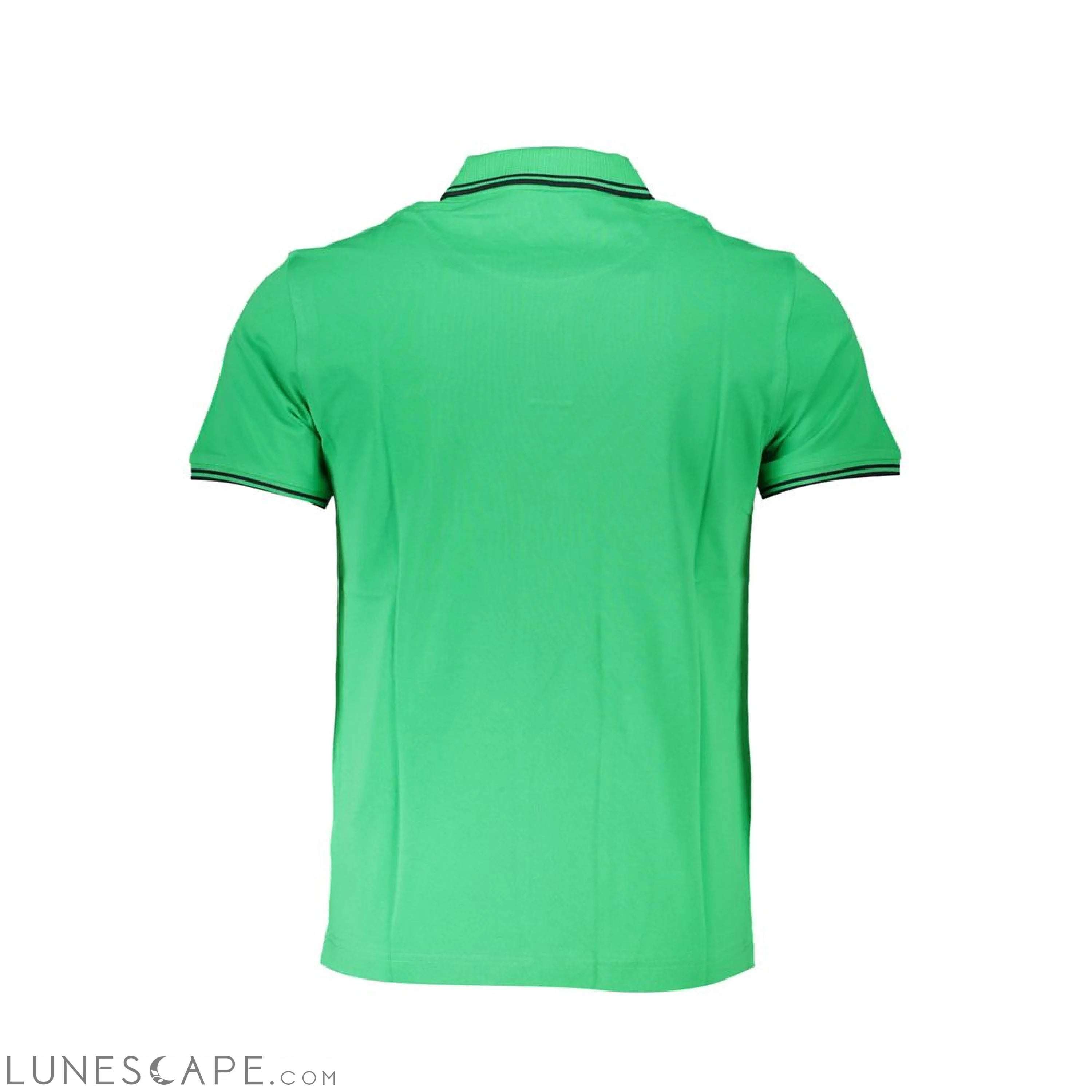 Harmont & Blaine Chic Green Cotton Polo with Contrast Detailing LUNESCAPE