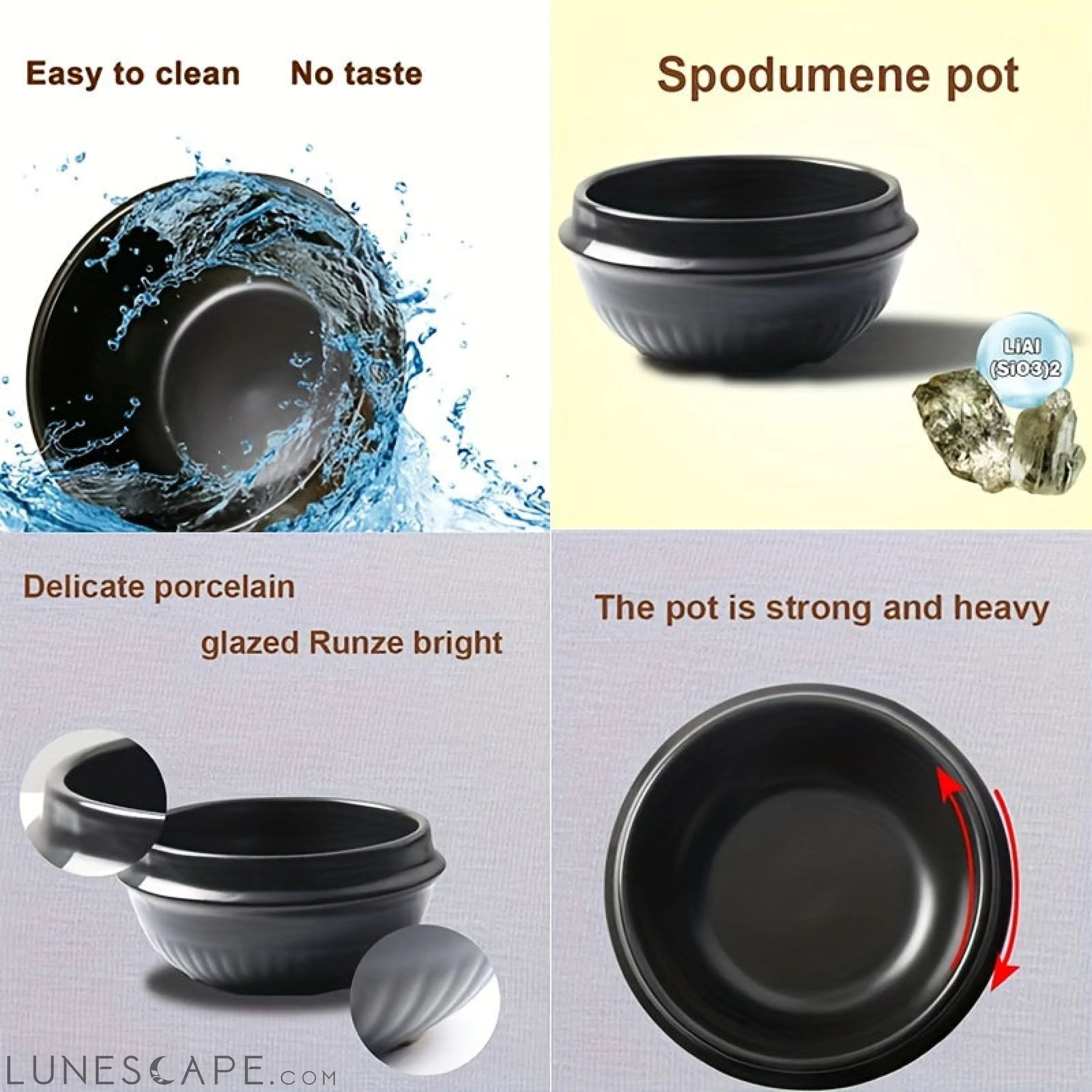 Heat Resistant Ceramic Rice Bowl LUNESCAPE