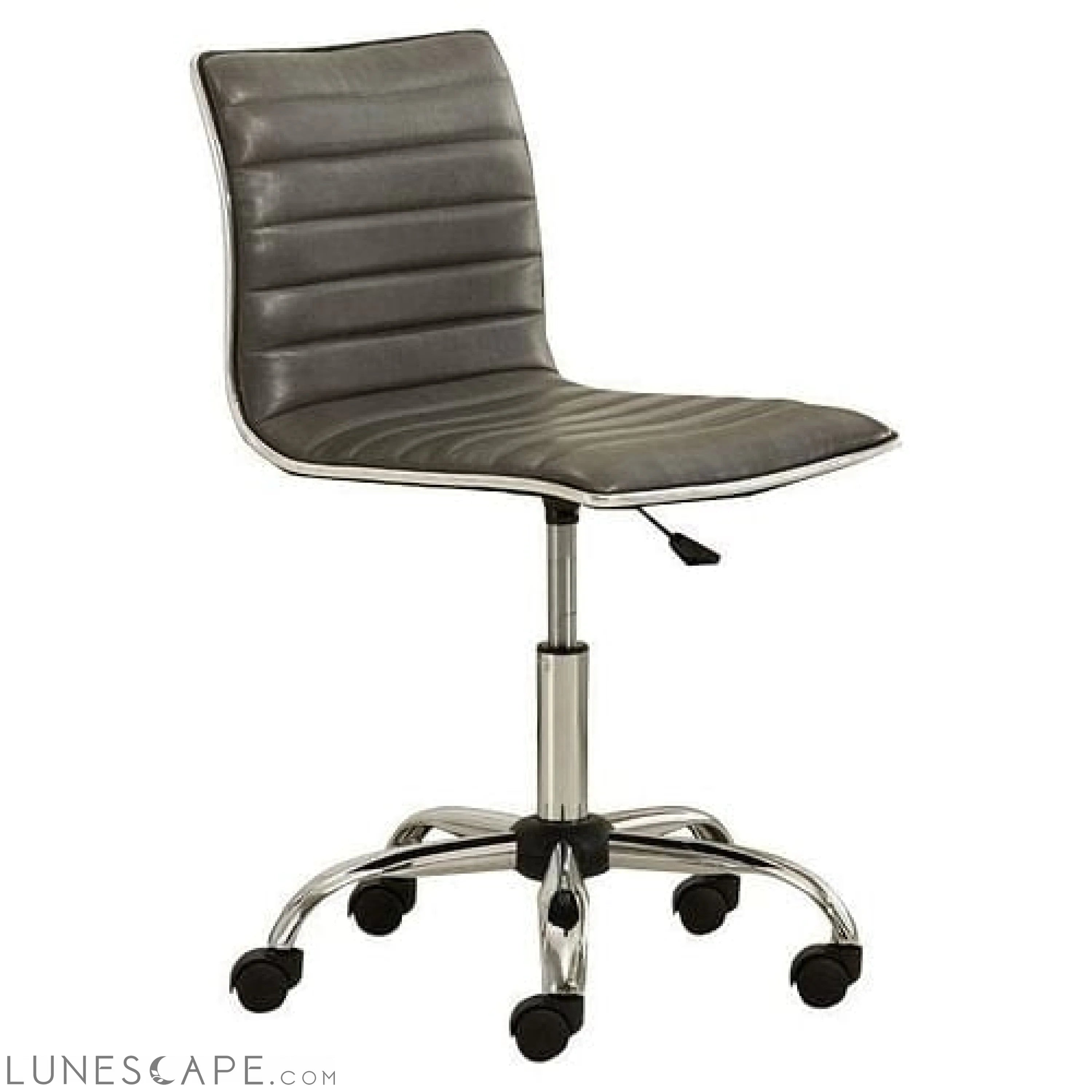 Heavy Duty Gray Channel-Tufted Conference Chair LUNESCAPE
